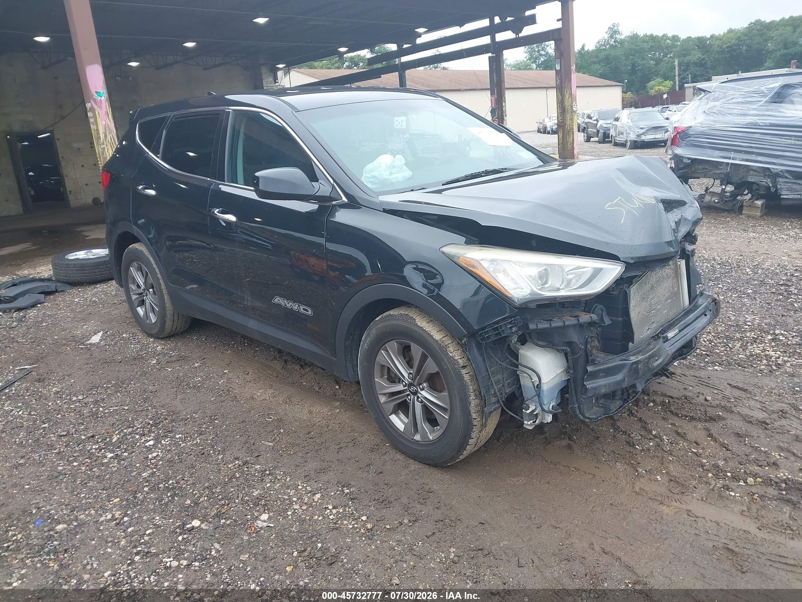 2016 Hyundai Santa Fe, VIN 5XYZTDLB1GG329636 — Перед