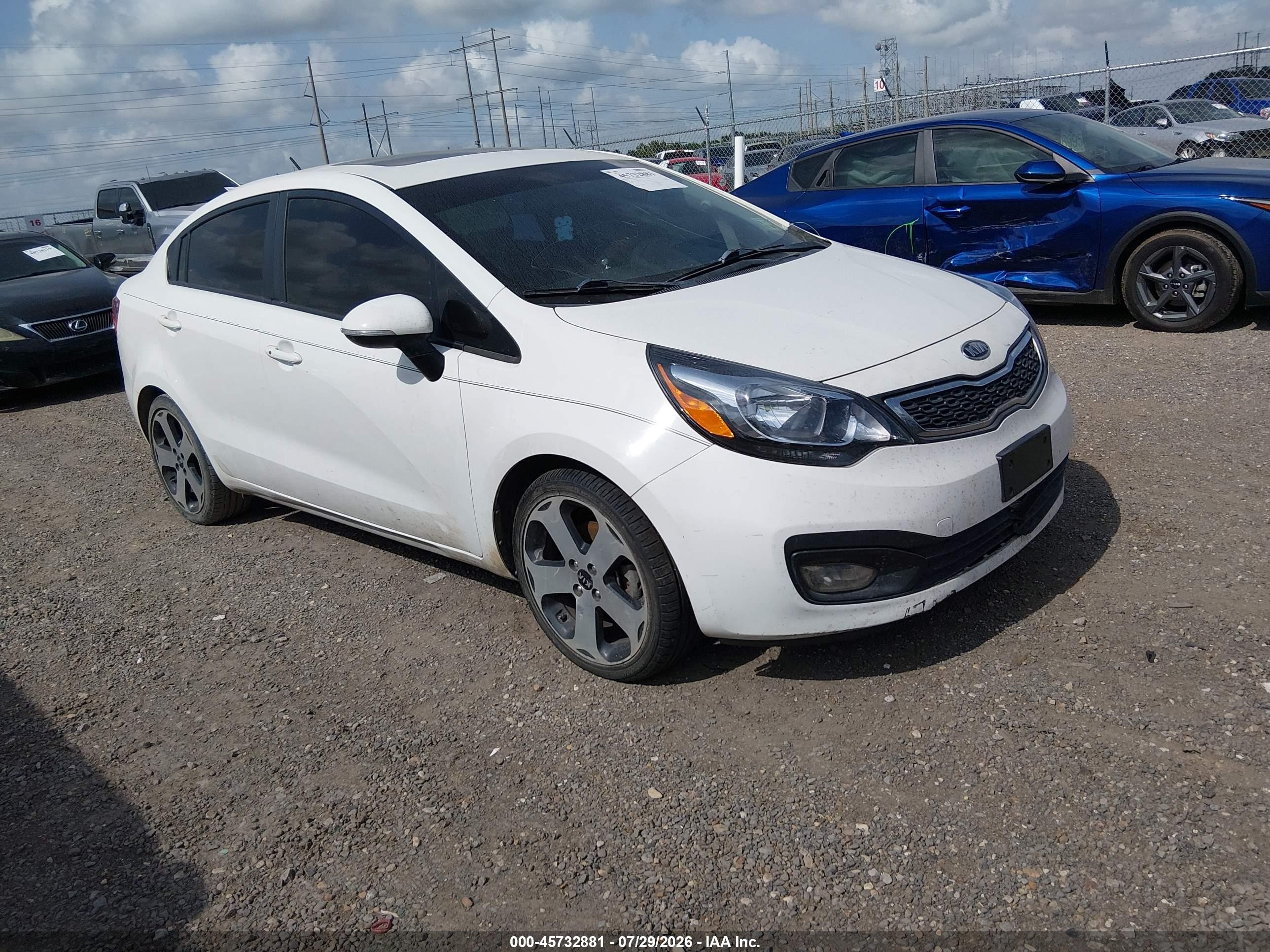 2012 Kia Rio EX, VIN KNADN4A36C6072497 — Rear end
