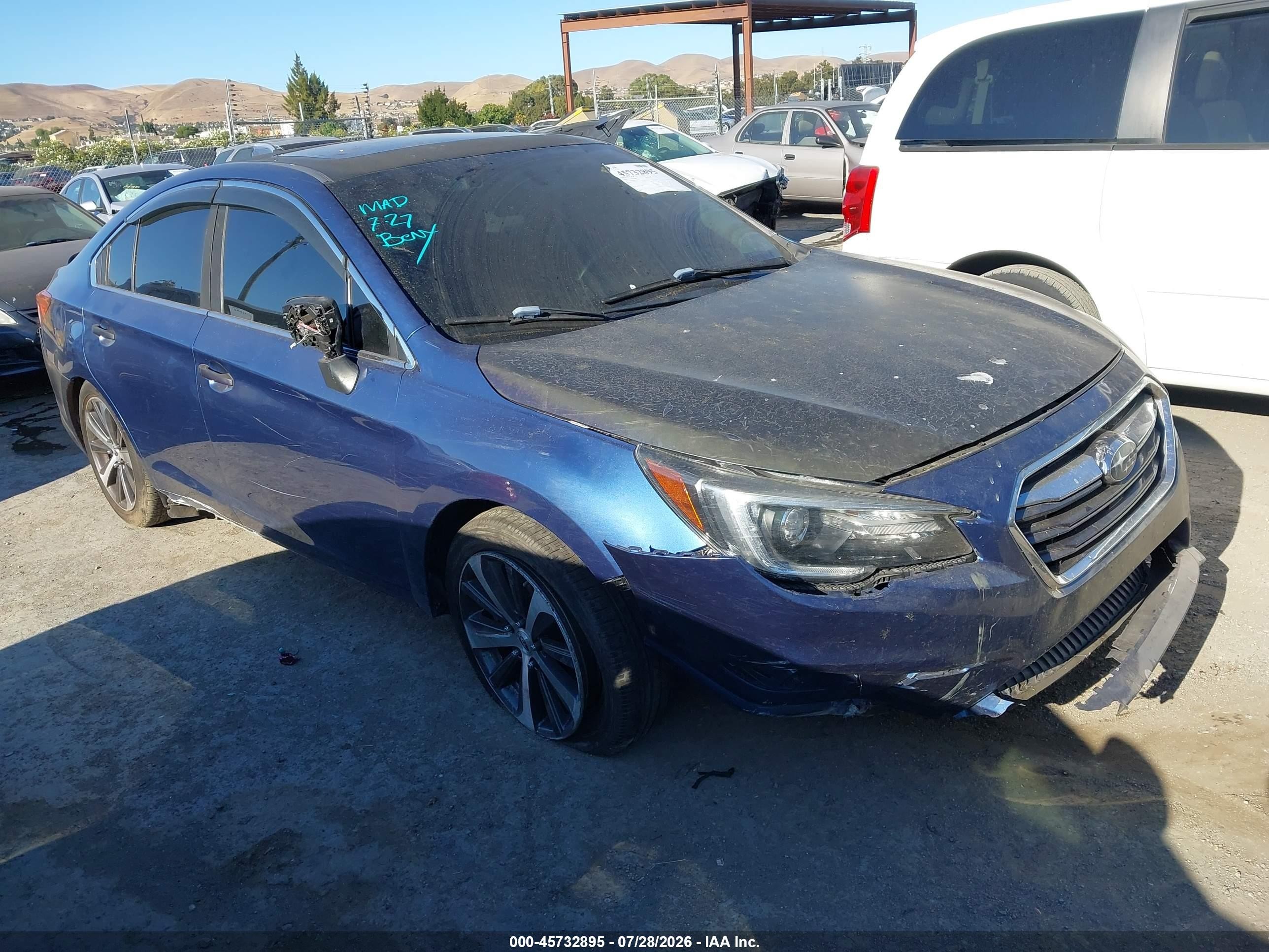 2019 Subaru Legacy Limited, VIN 4S3BNEN68K3037982 — Front end