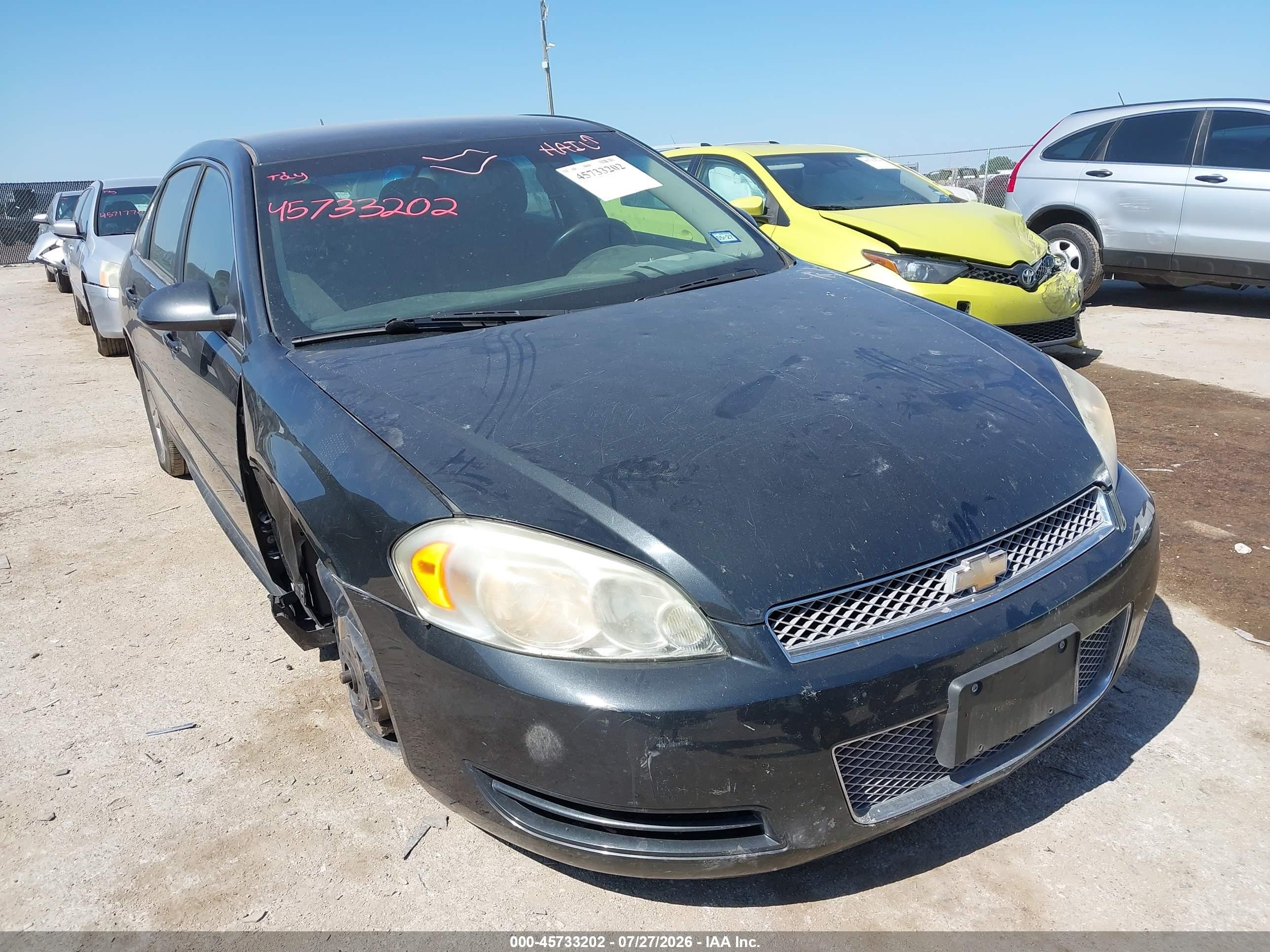2012 Chevrolet Impala LT Fleet, VIN 2G1WG5E35C1335214 — Front end