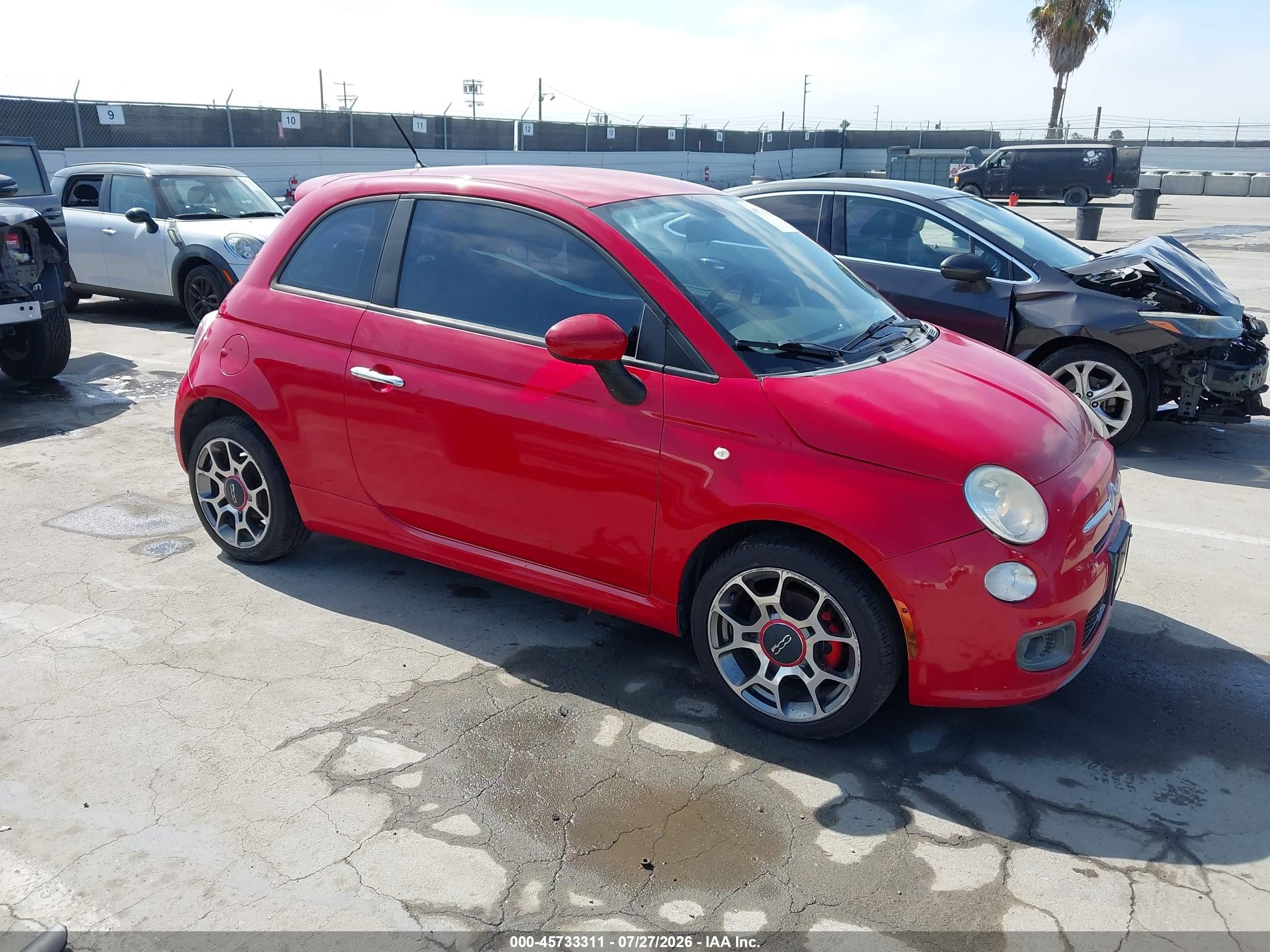 2012 FIAT 500 Sport, VIN 3C3CFFBR7CT303802 — Normal wear