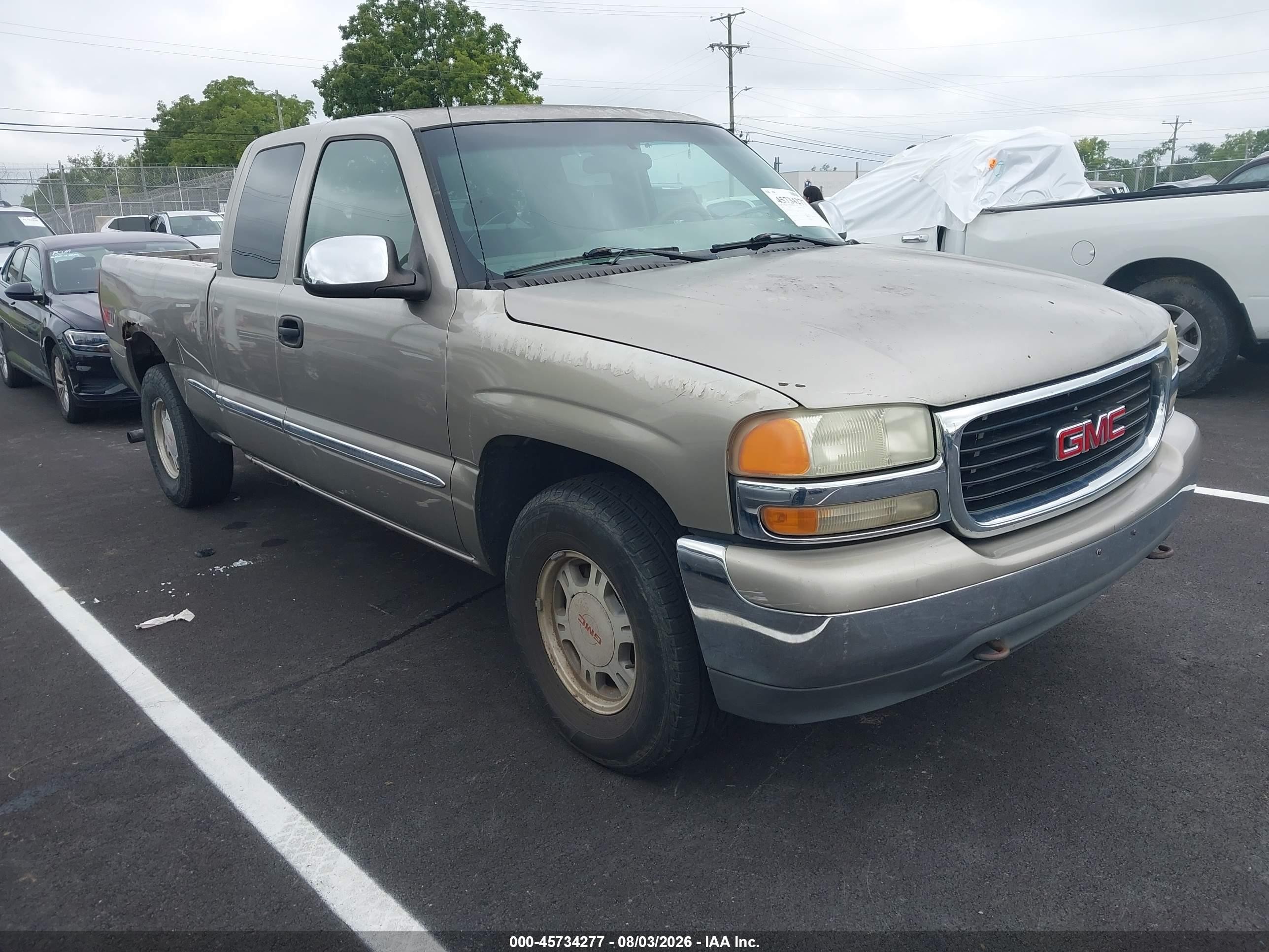 2000 GMC Sierra 1500 SLE, VIN 1GTEK19T9YZ266577 — Normal wear