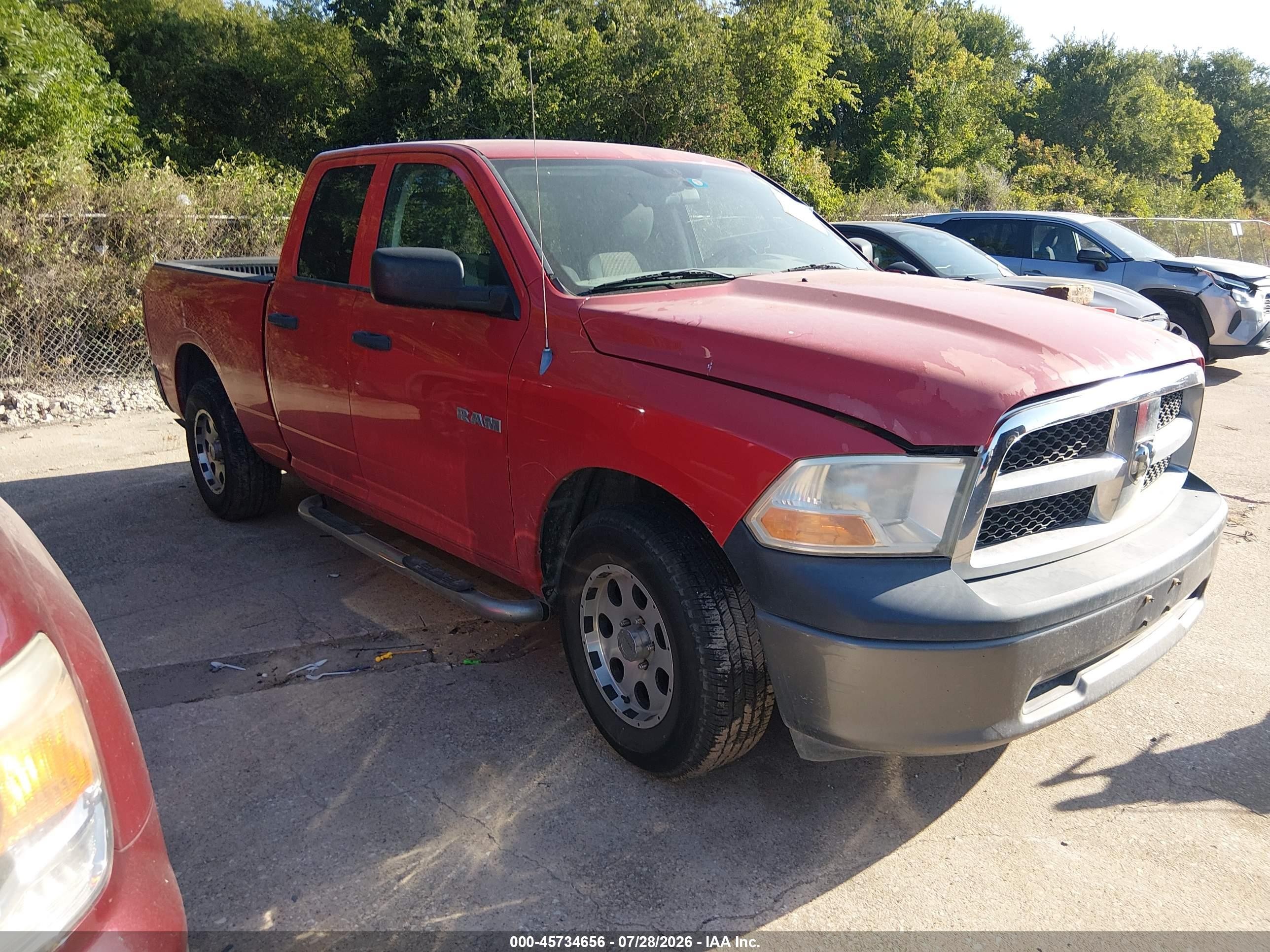 2010 Dodge 1500 ST, VIN 1D7RB1GK0AS138714 — Обычный износ