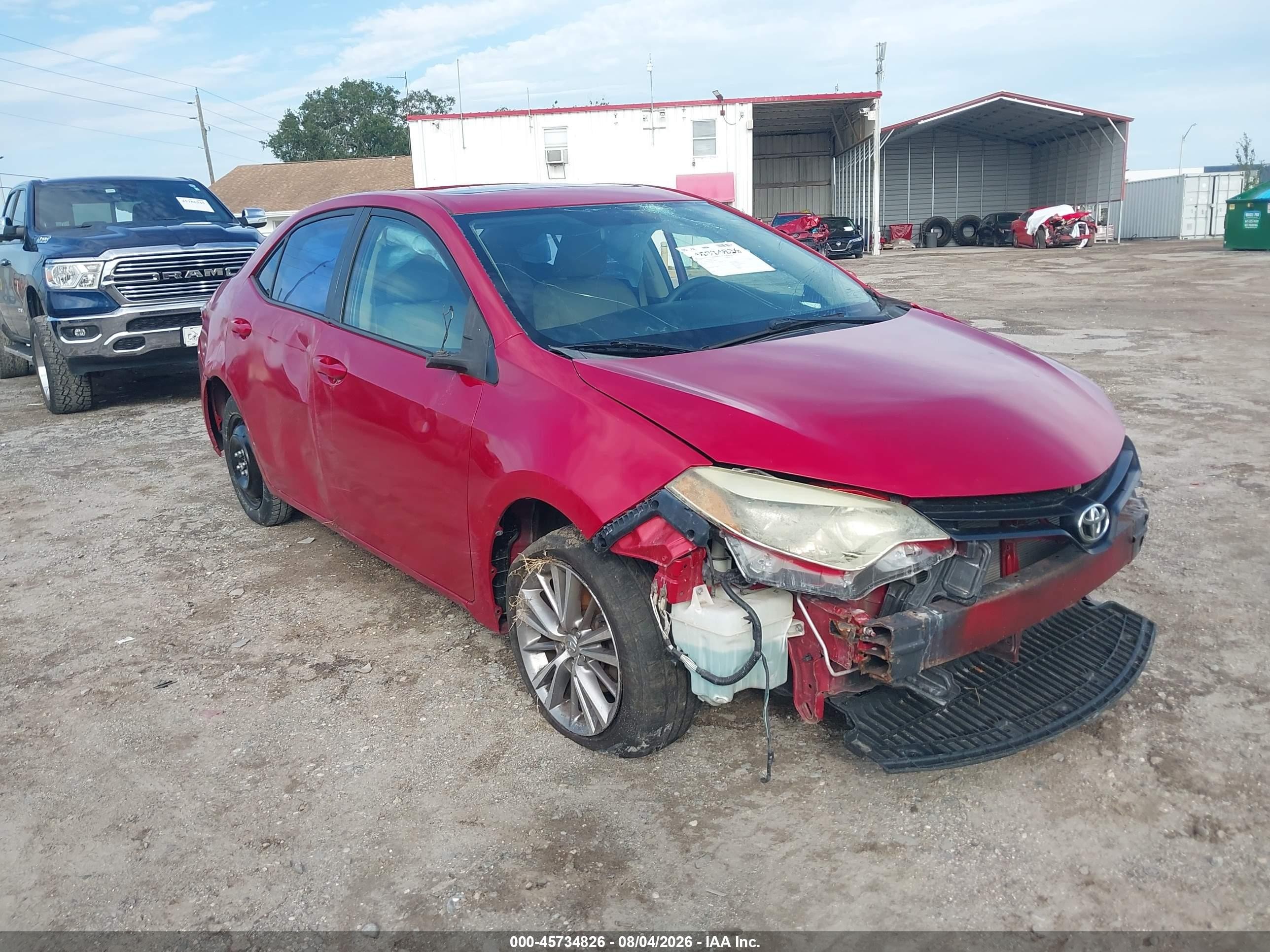 2014 Toyota Corolla S Plus, VIN 2T1BURHE4EC030617 — Side