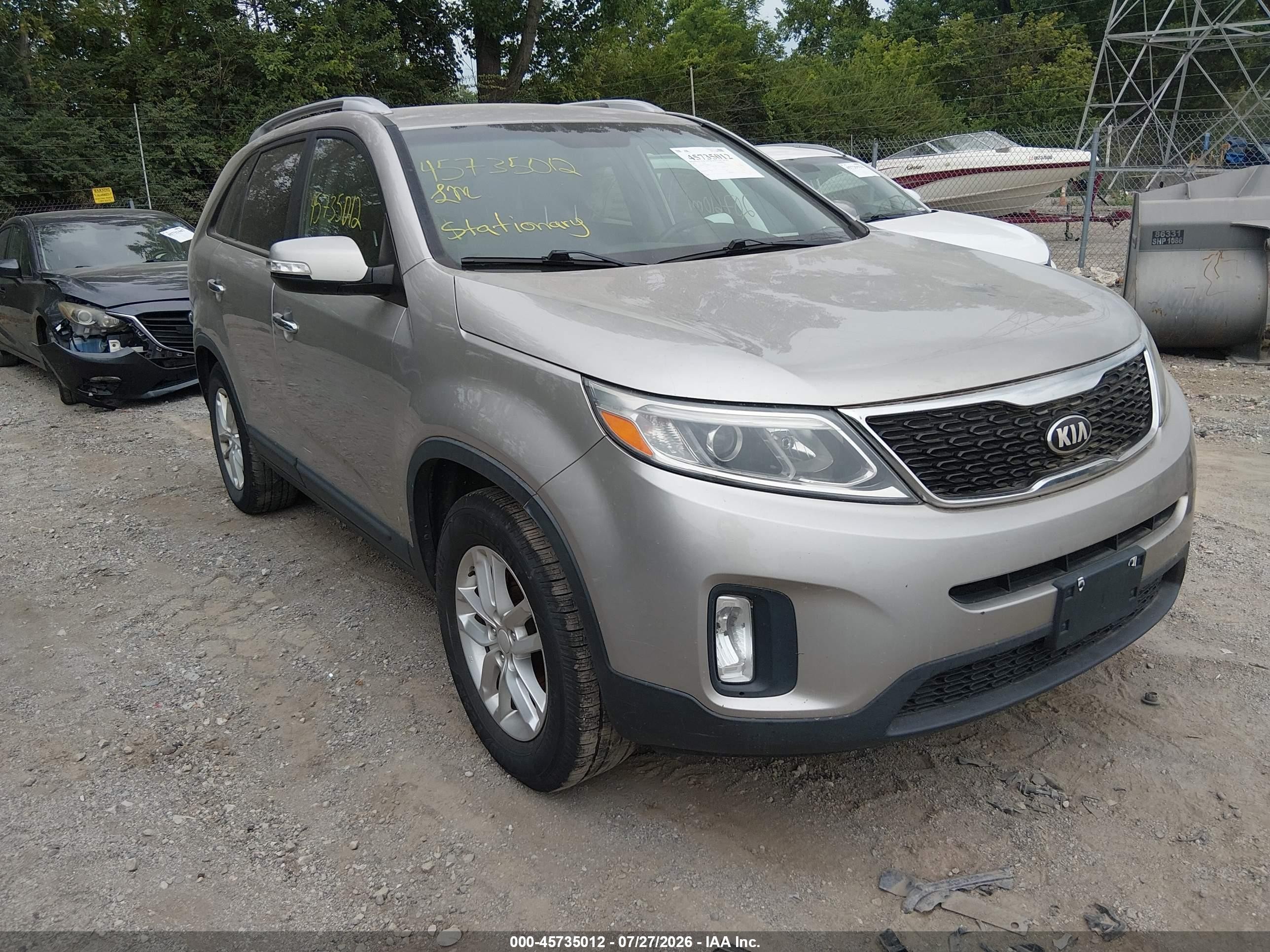 2014 Kia Sorento LX, VIN 5XYKT4A73EG489529 — Обычный износ