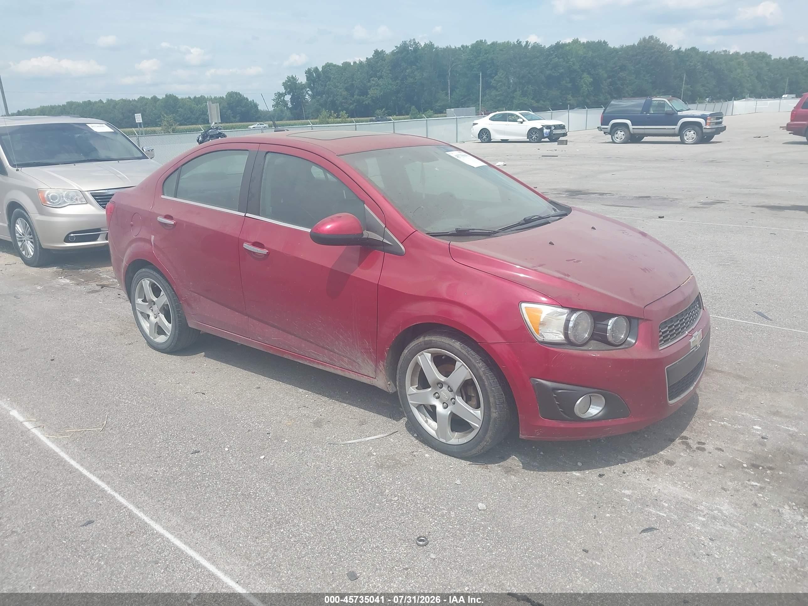 2012 Chevrolet Sonic LTZ, VIN 1G1JE5SB2C4221672 — Обычный износ