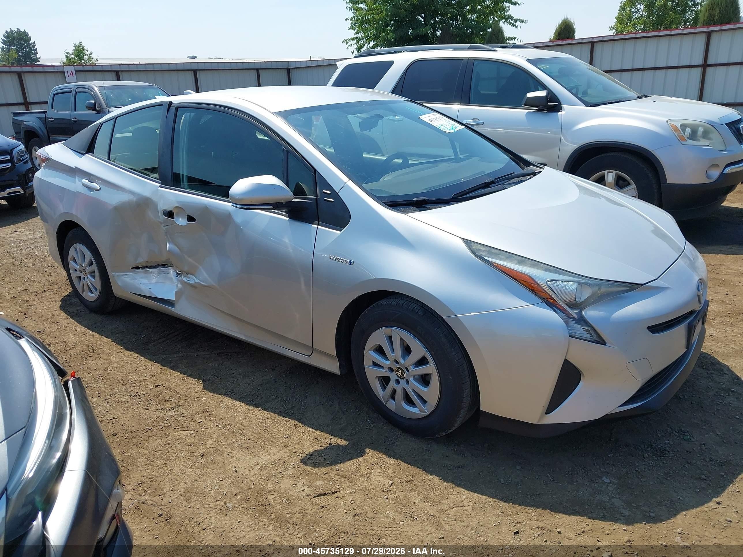 2016 Toyota Prius Two, VIN JTDKBRFUXG3009170 — Side