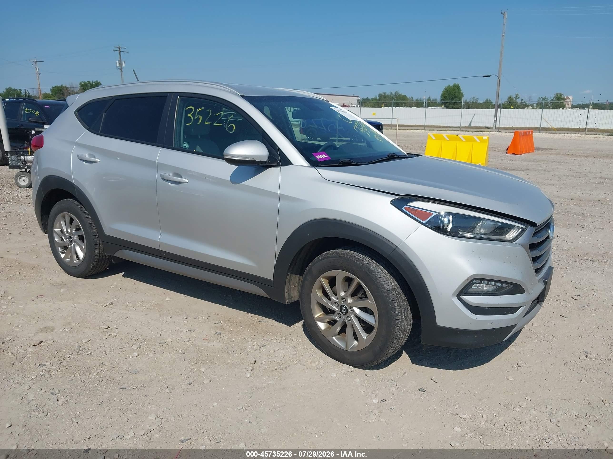 2017 Hyundai Tucson Sport, VIN KM8J3CA23HU273298 — Hail