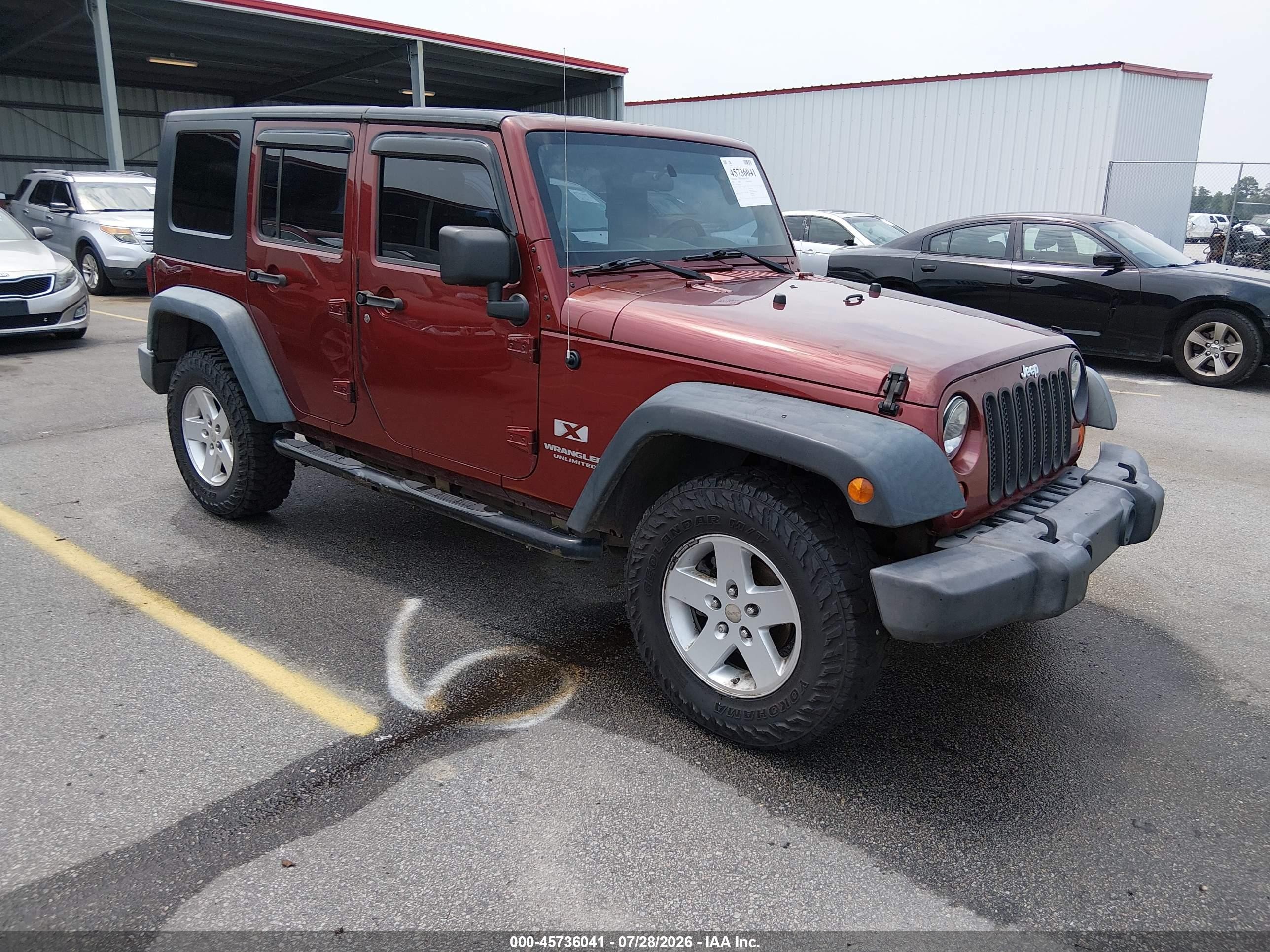 2008 Jeep Wrangler Unlimited X, VIN 1J4GA39138L541735 — Normal wear