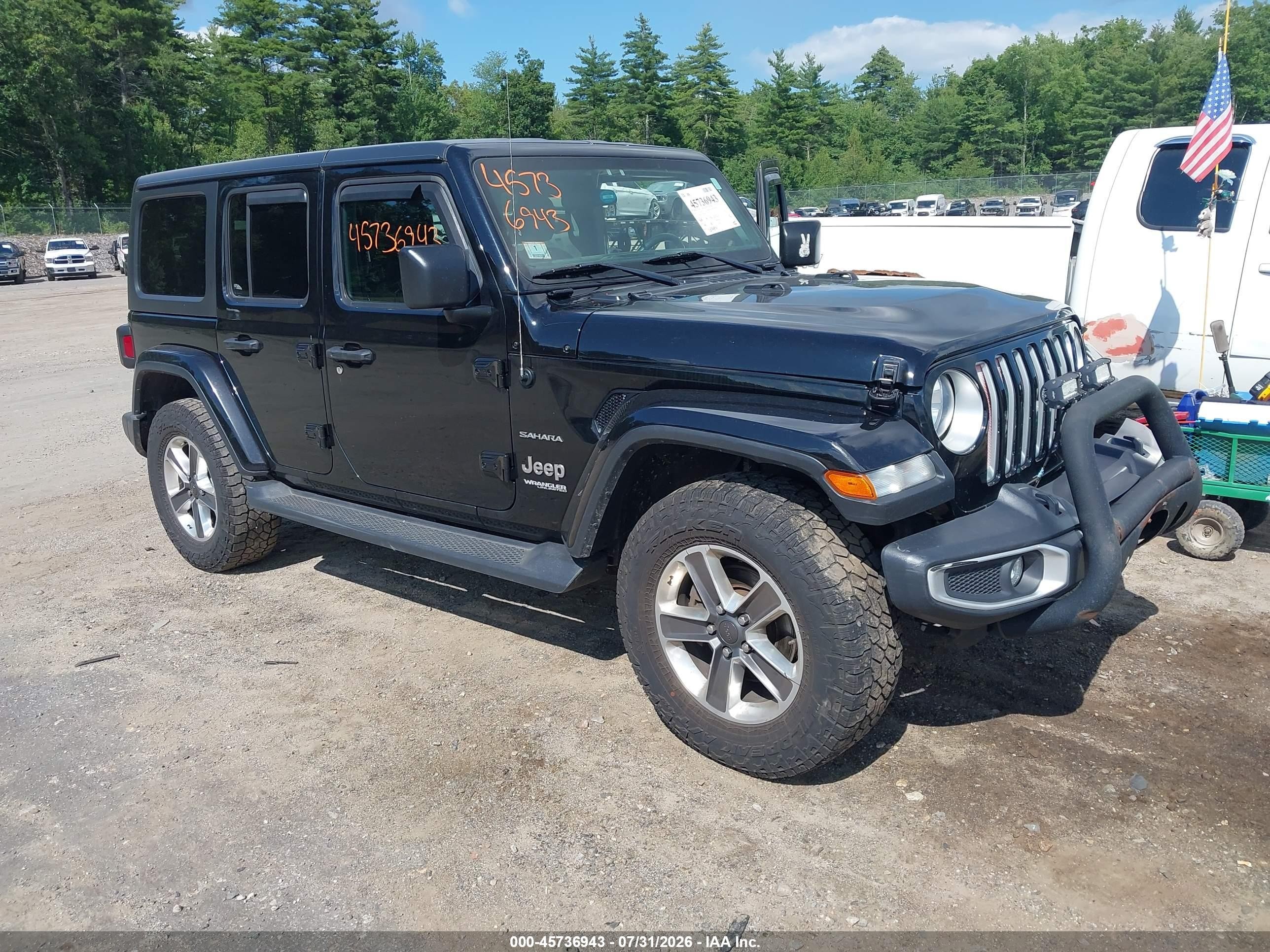 2020 Jeep Wrangler Unlimited Sahara, VIN 1C4HJXEG4LW104586 — Обычный износ