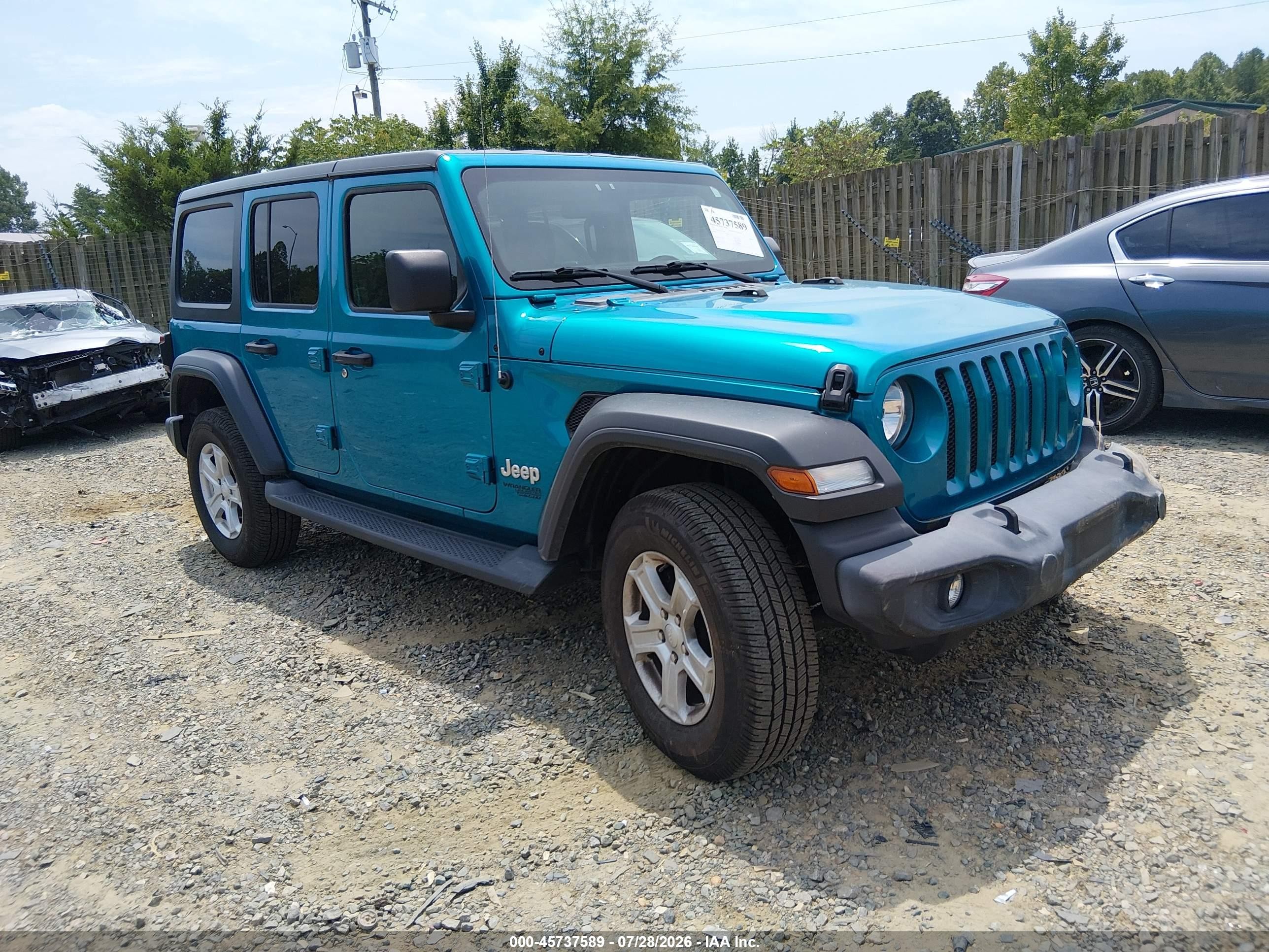 2020 Jeep Wrangler Unlimited Willys, VIN 1C4HJXDN3LW304911 — Front end