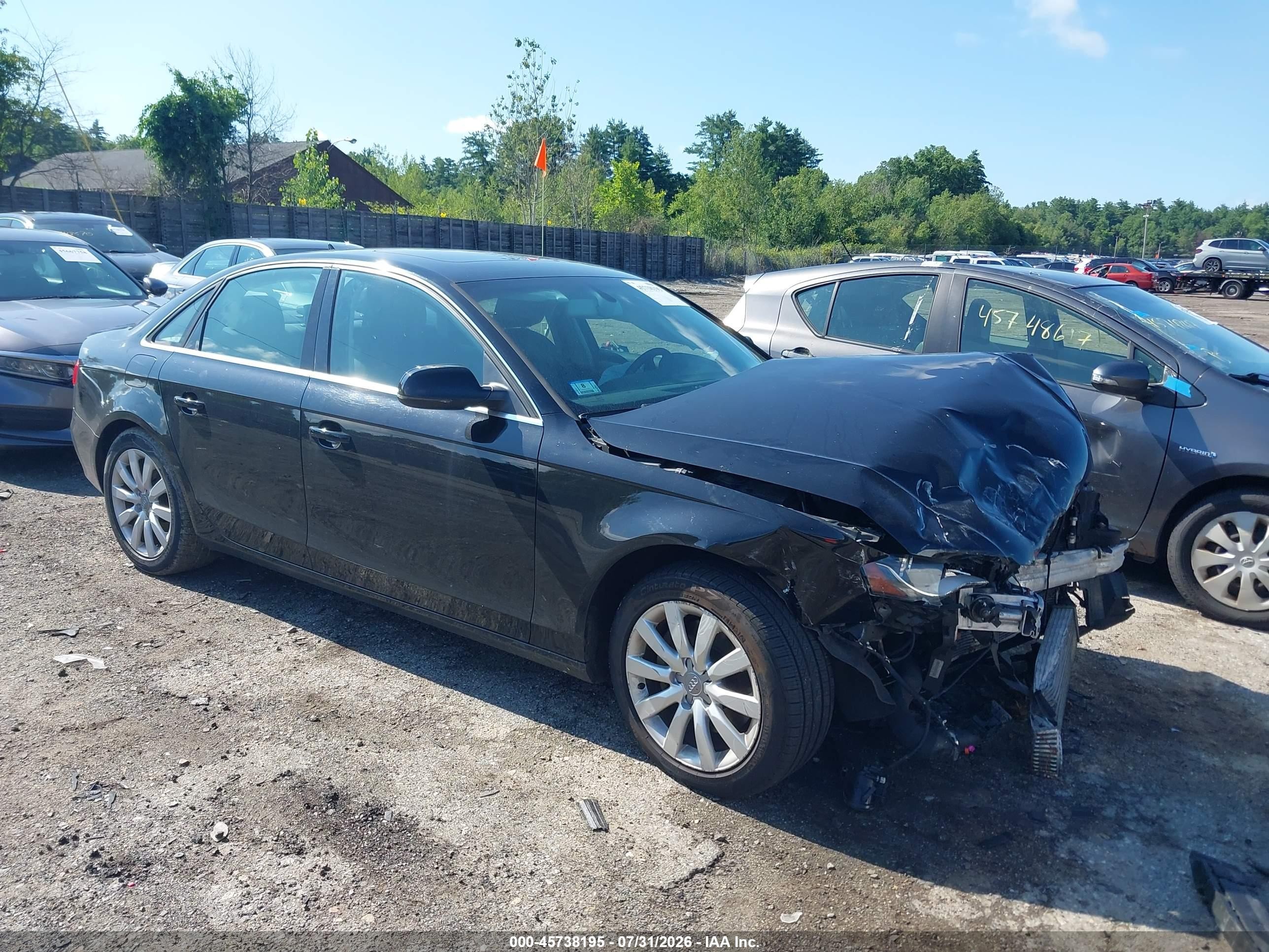 2012 Audi A4 Premium, VIN WAUBFAFL0CA116485 — Front end