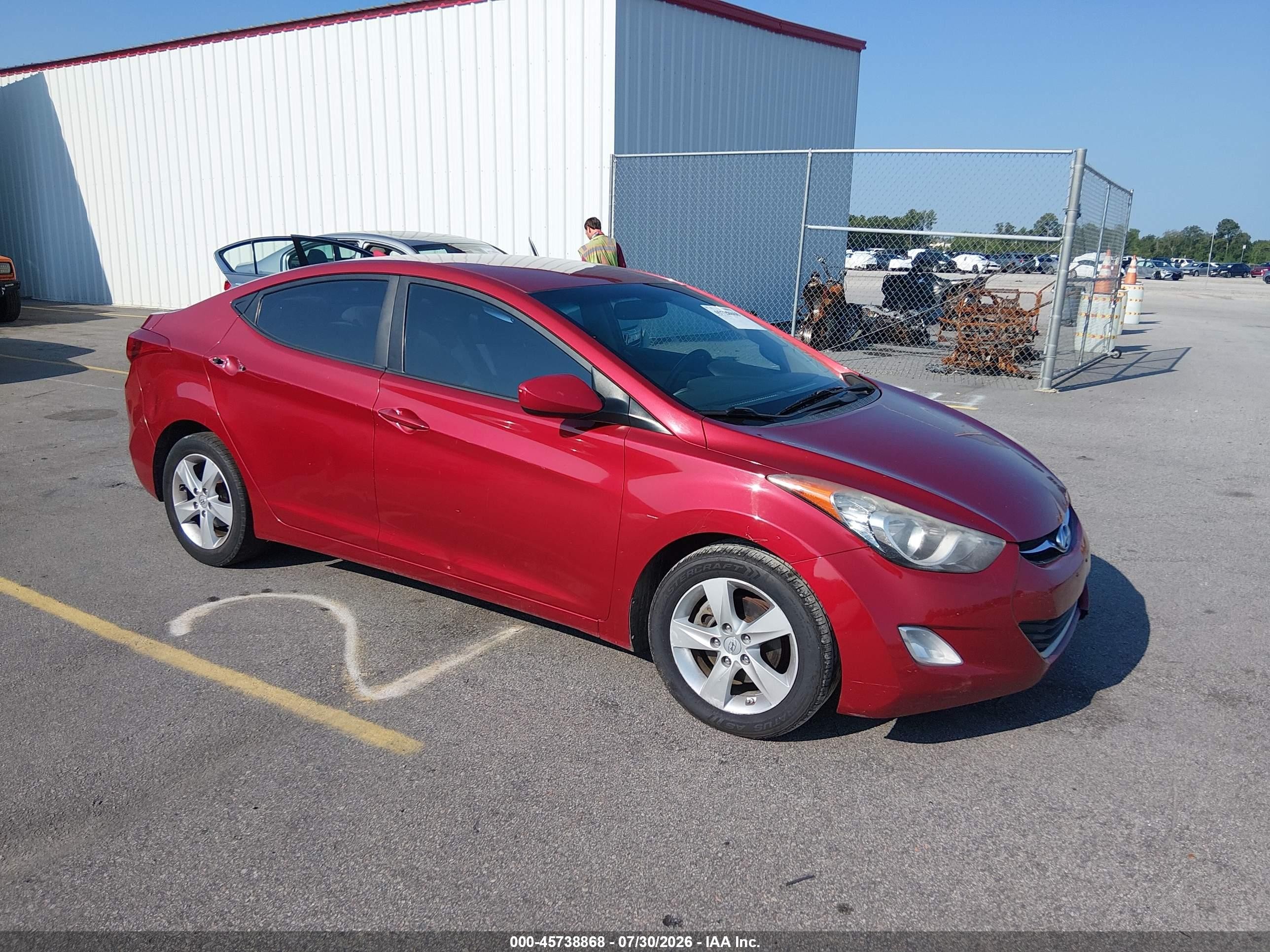 2012 Hyundai Elantra GLS, VIN KMHDH4AE1CU361676 — Rear end