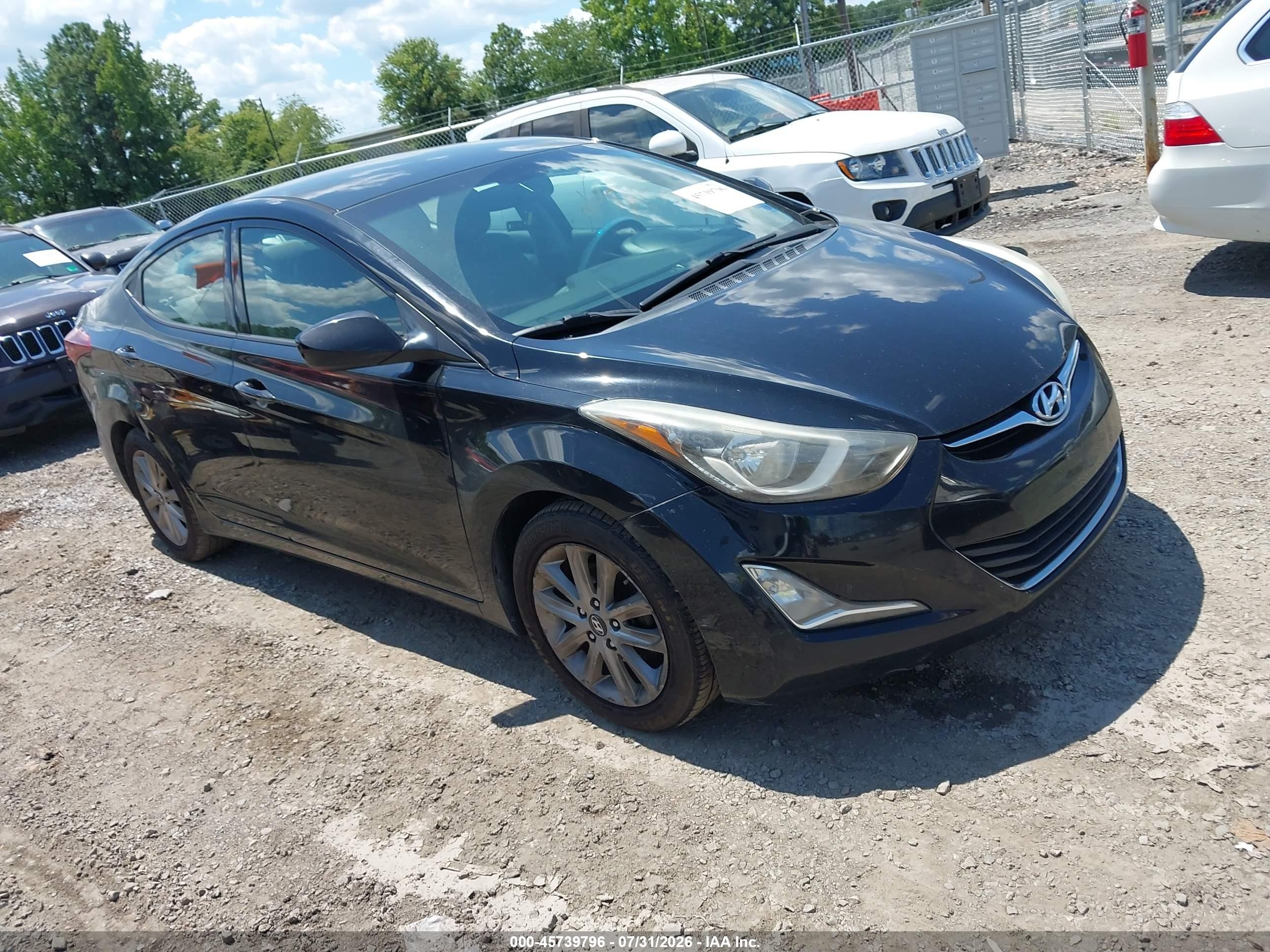2015 Hyundai Elantra SE, VIN 5NPDH4AEXFH598802 — Rear end