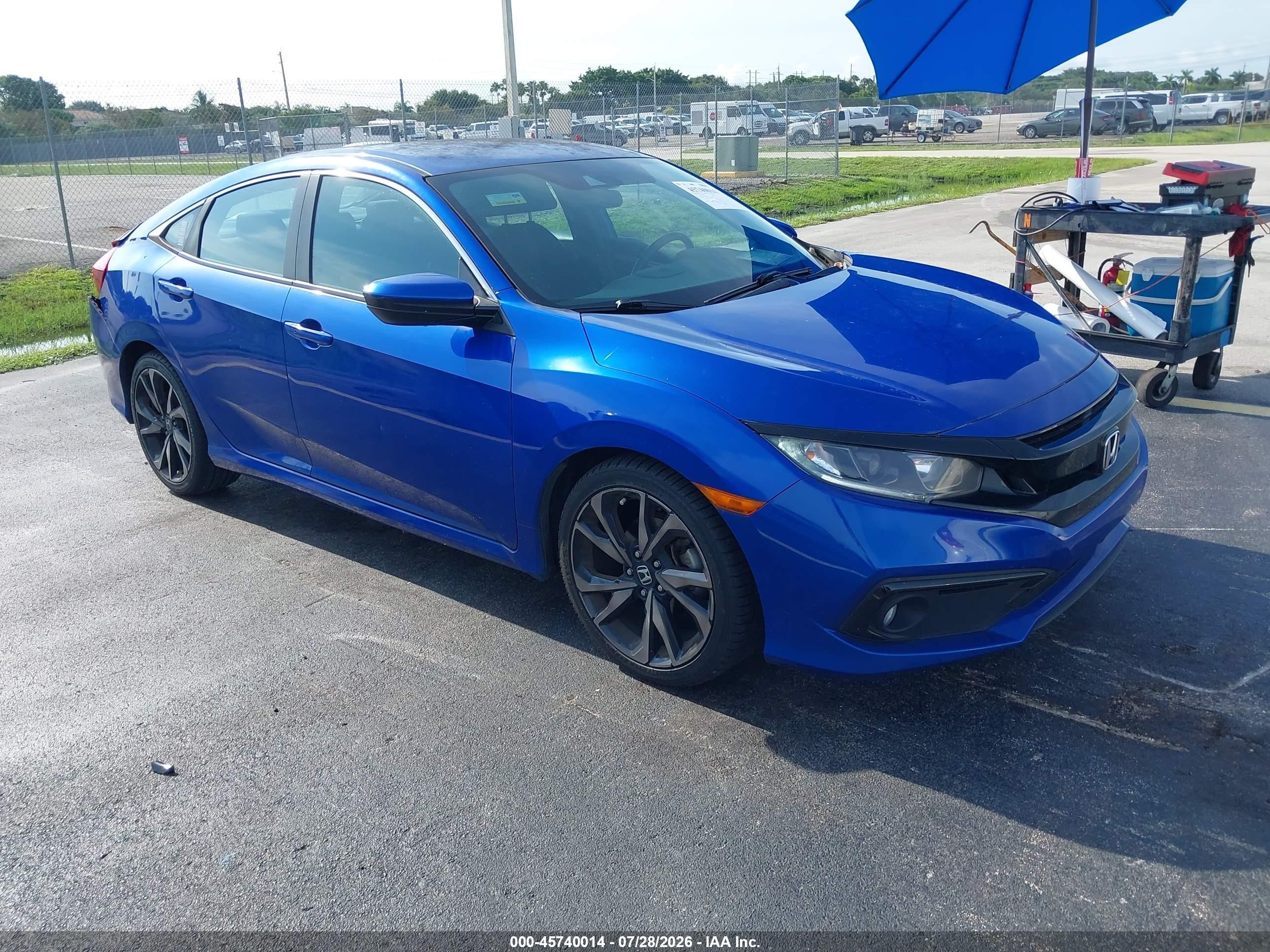 2019 Honda Civic Sport, VIN 2HGFC2F84KH583117 — Rear end