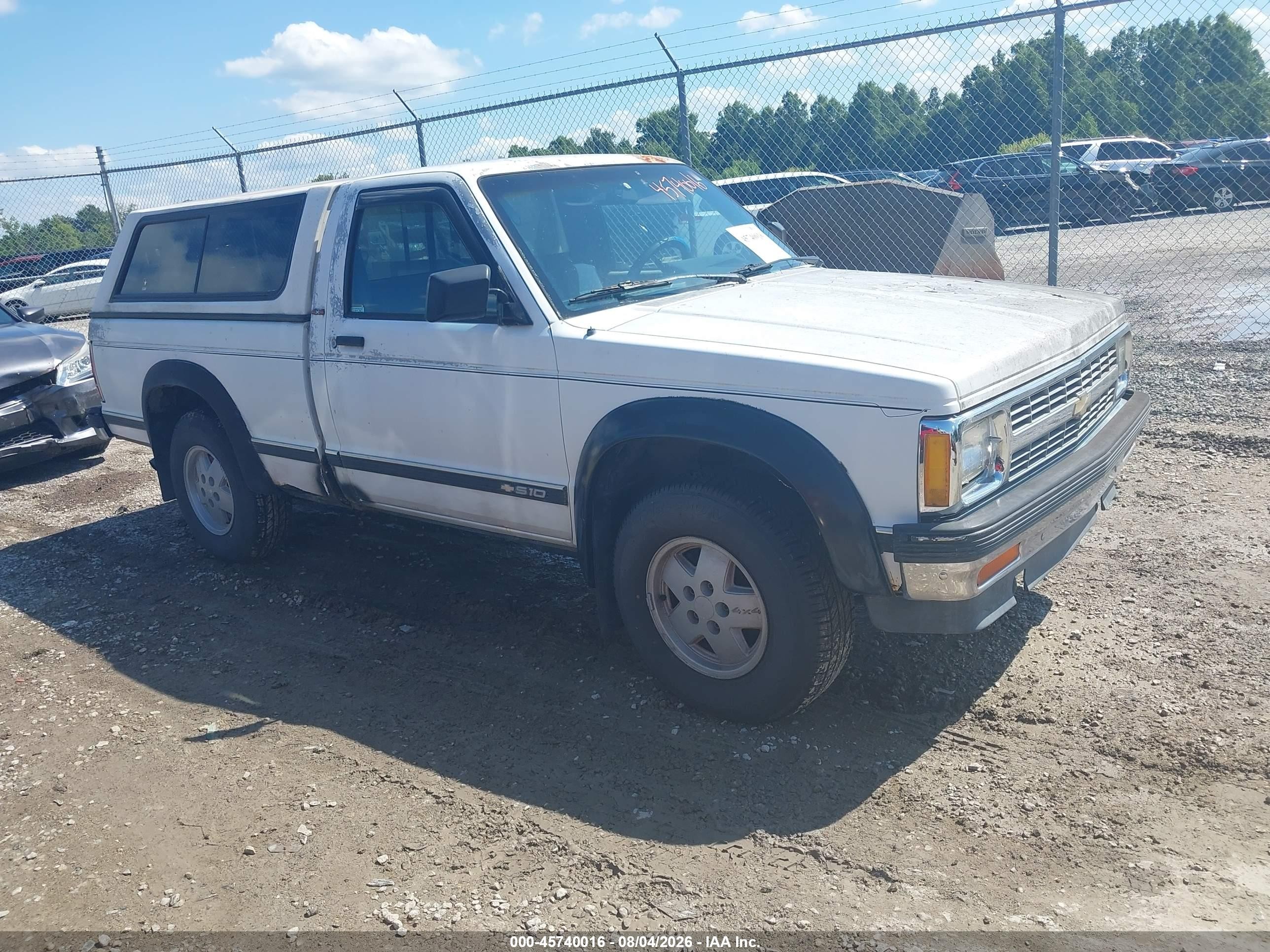 1991 Chevrolet S-10, VIN 1GCCT14Z9M2137256 — Normal wear
