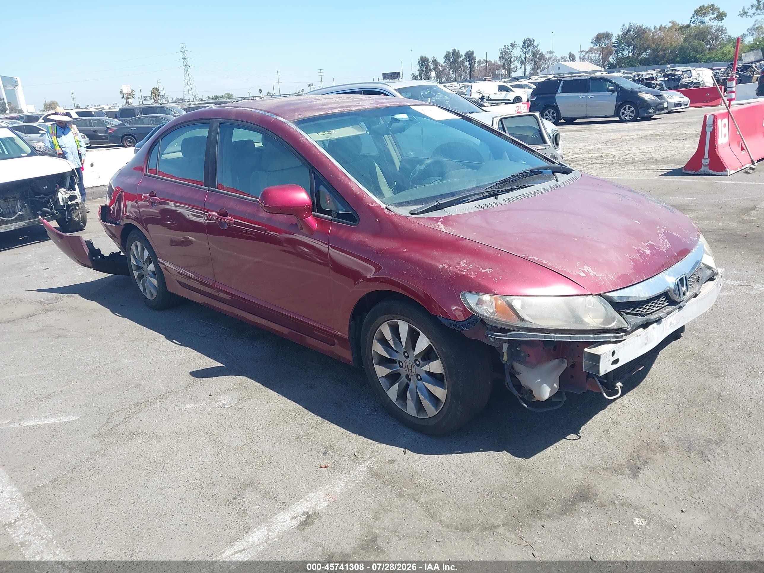 2010 Honda Civic LX, VIN 19XFA1F58AE067020 — Rear end