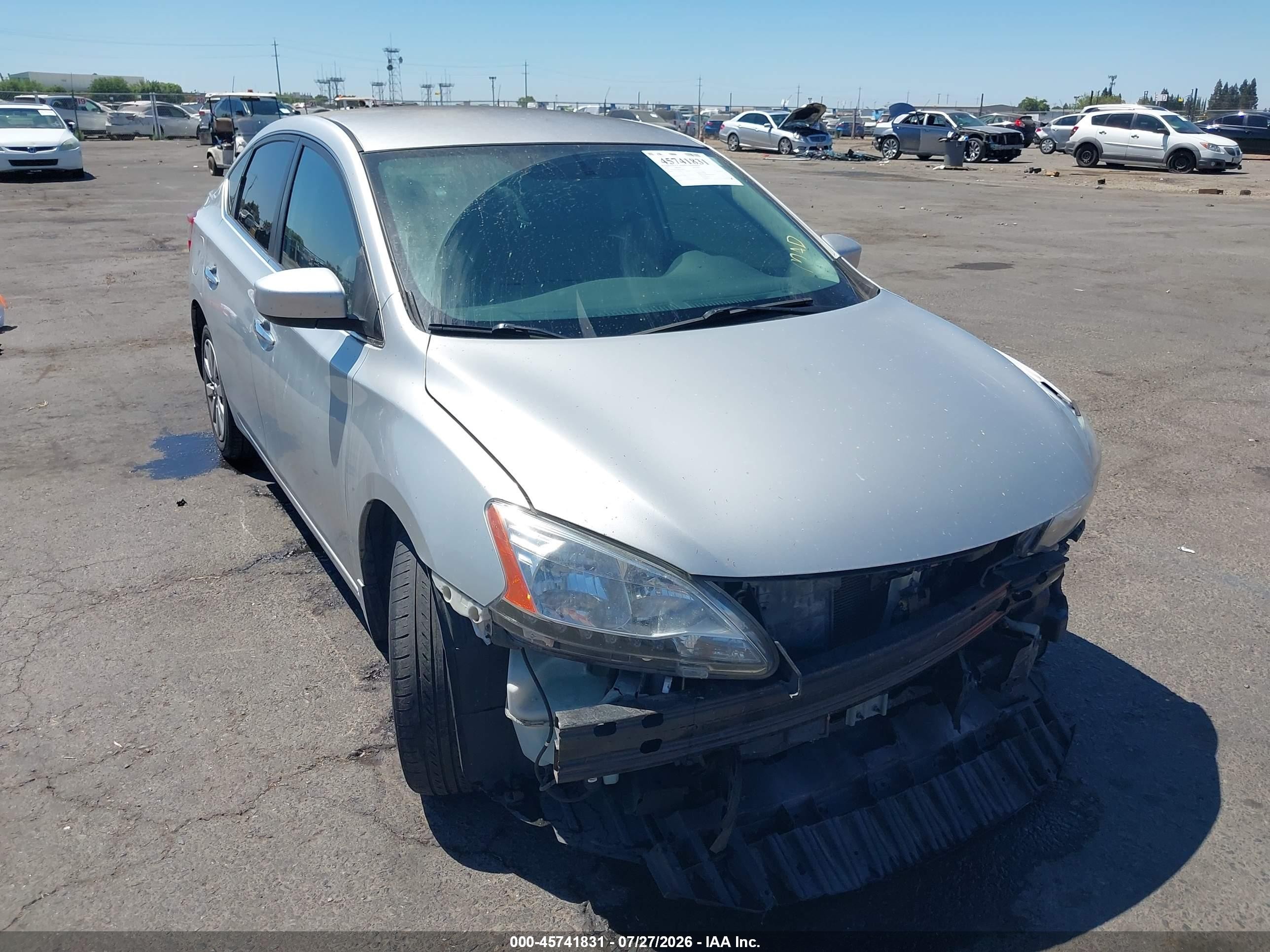 2015 Nissan Sentra SL, VIN 3N1AB7AP3FY333409 — Front end