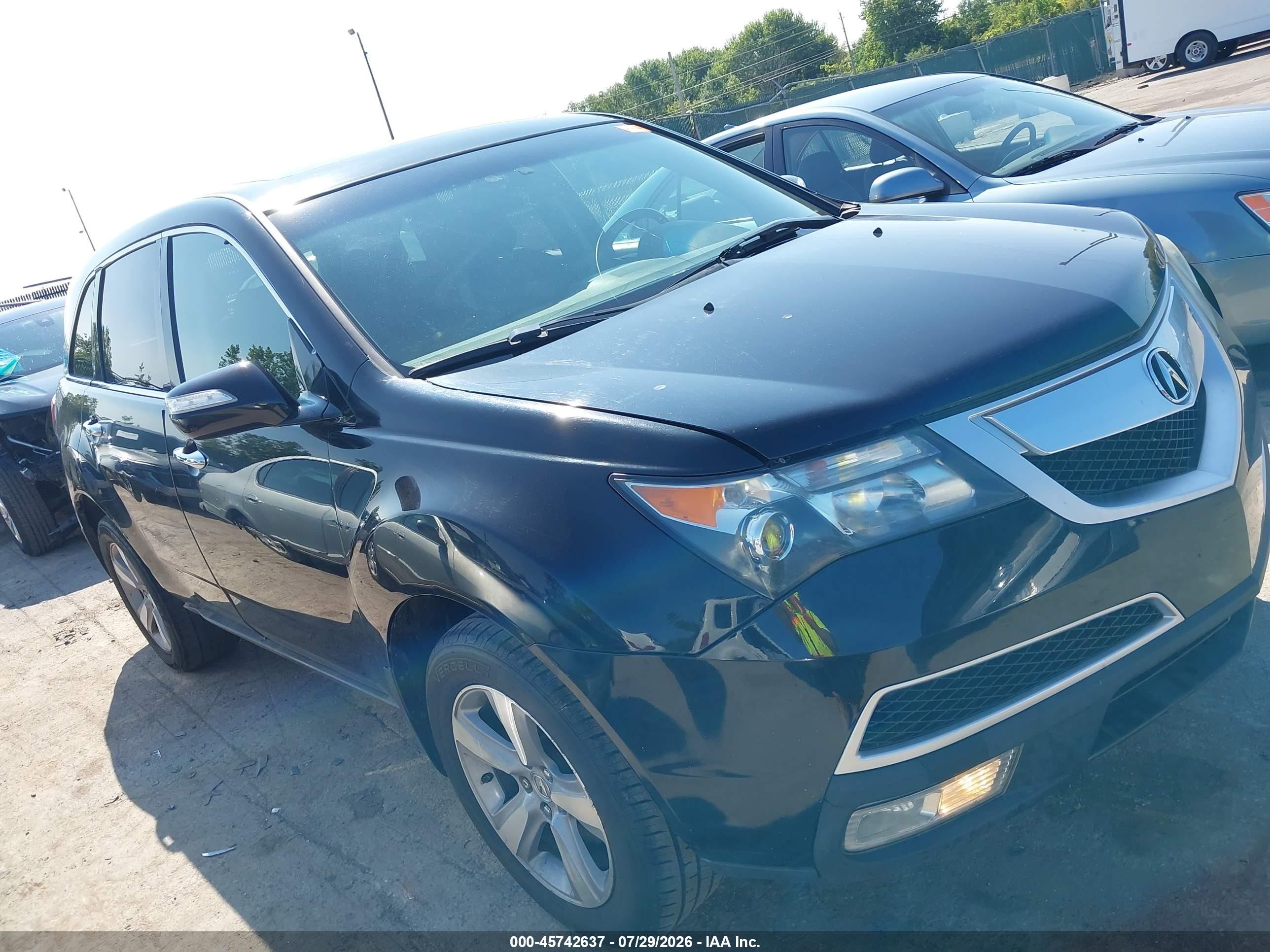 2012 Acura MDX, VIN 2HNYD2H29CH522273 — Not stated