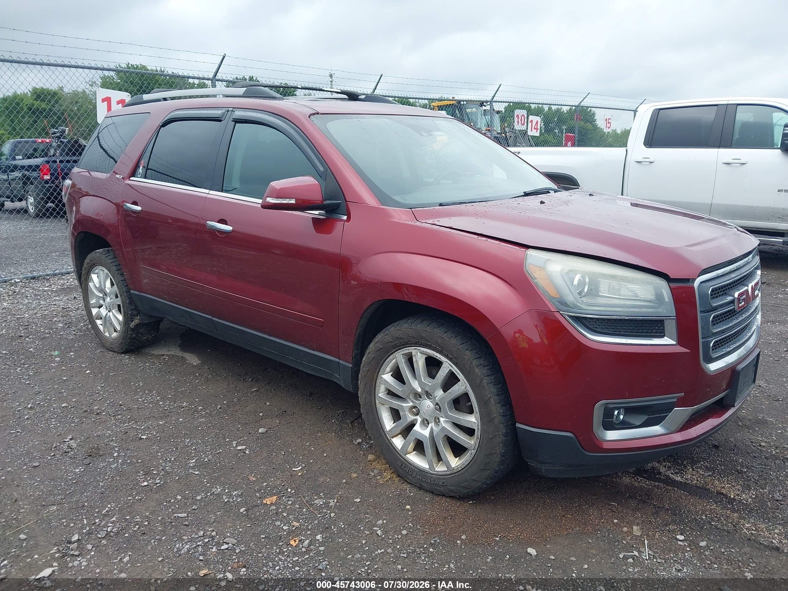 2015 GMC Acadia SLT, VIN 1GKKVRKD8FJ295015 — Side