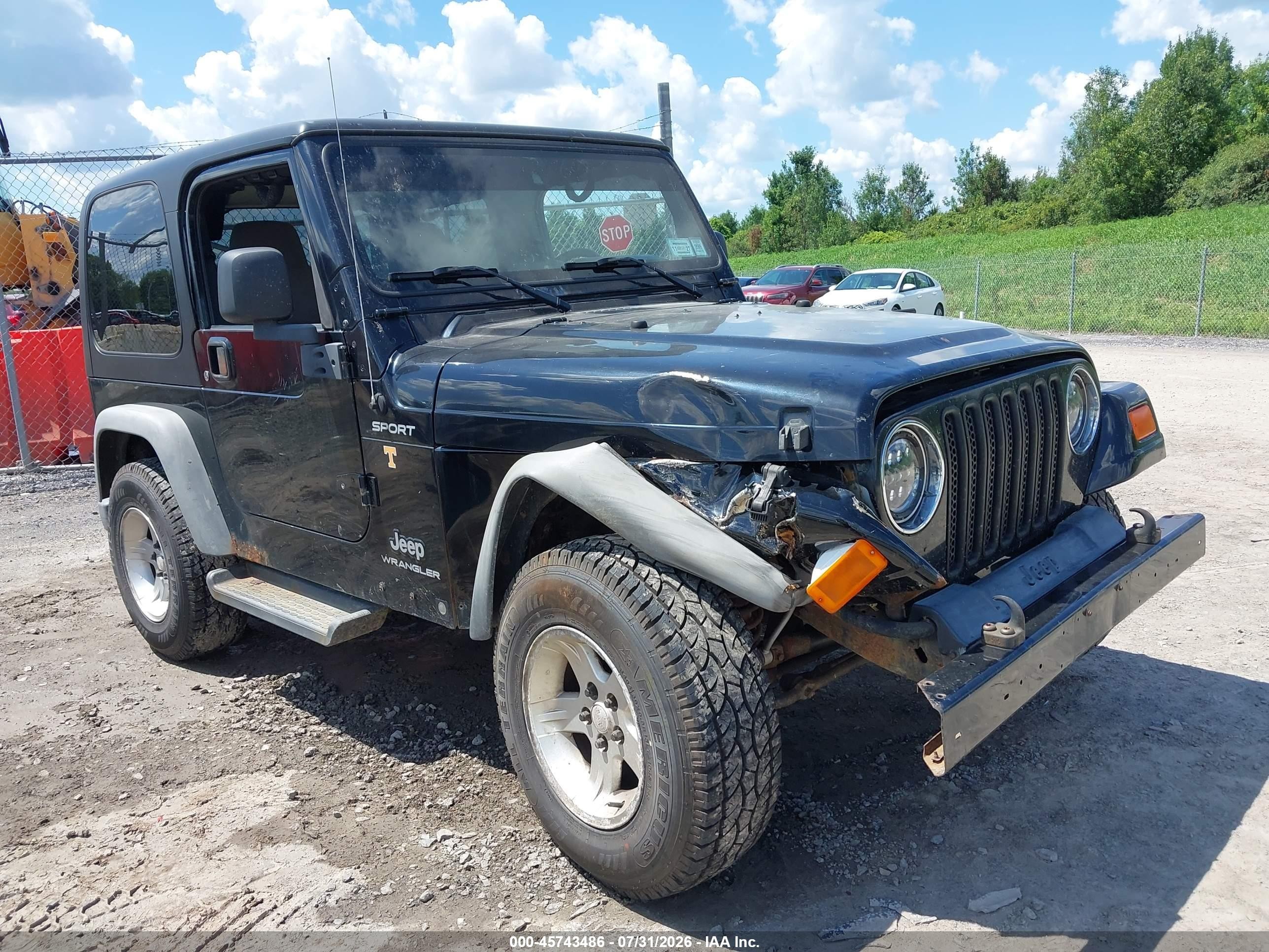 2004 Jeep Wrangler Sport, VIN 1J4FA49S74P732295 — Front end