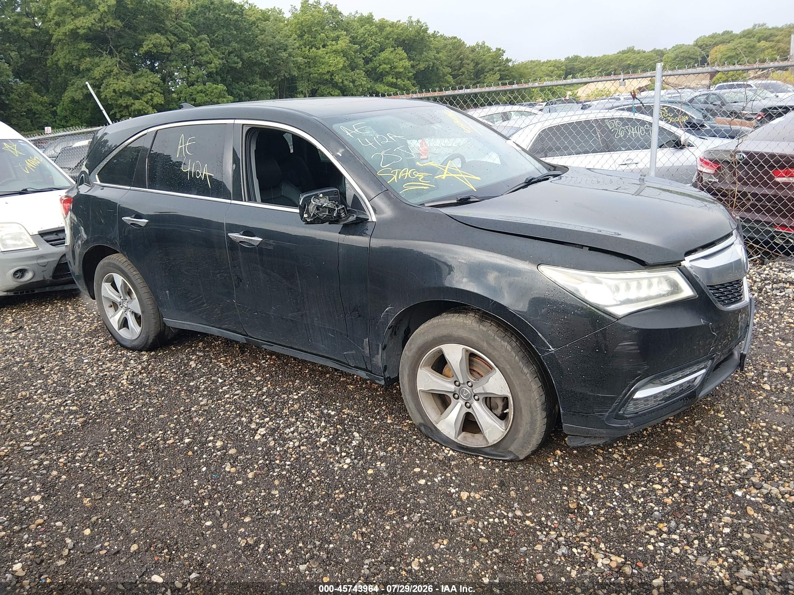 2014 Acura MDX, VIN 5FRYD4H20EB039909 — Rear end