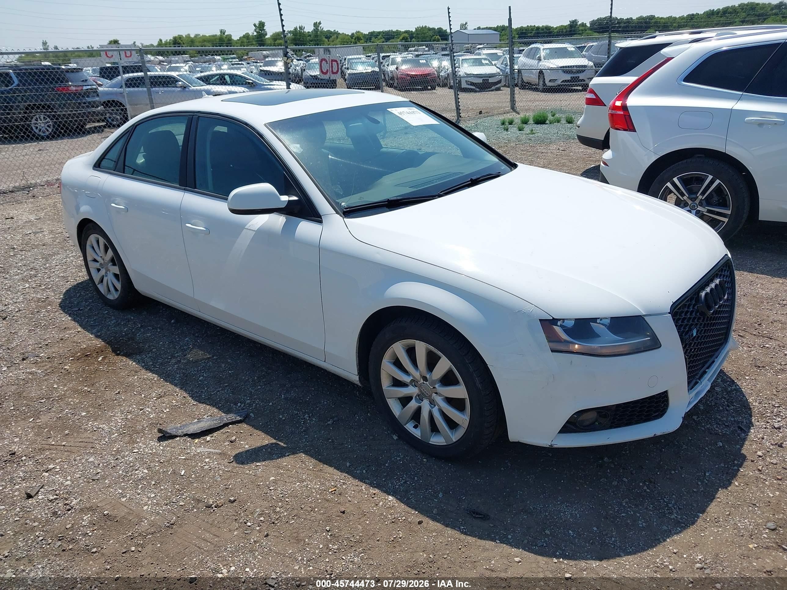 2012 Audi A4 Premium, VIN WAUBFAFLXCA114100 — Normal wear