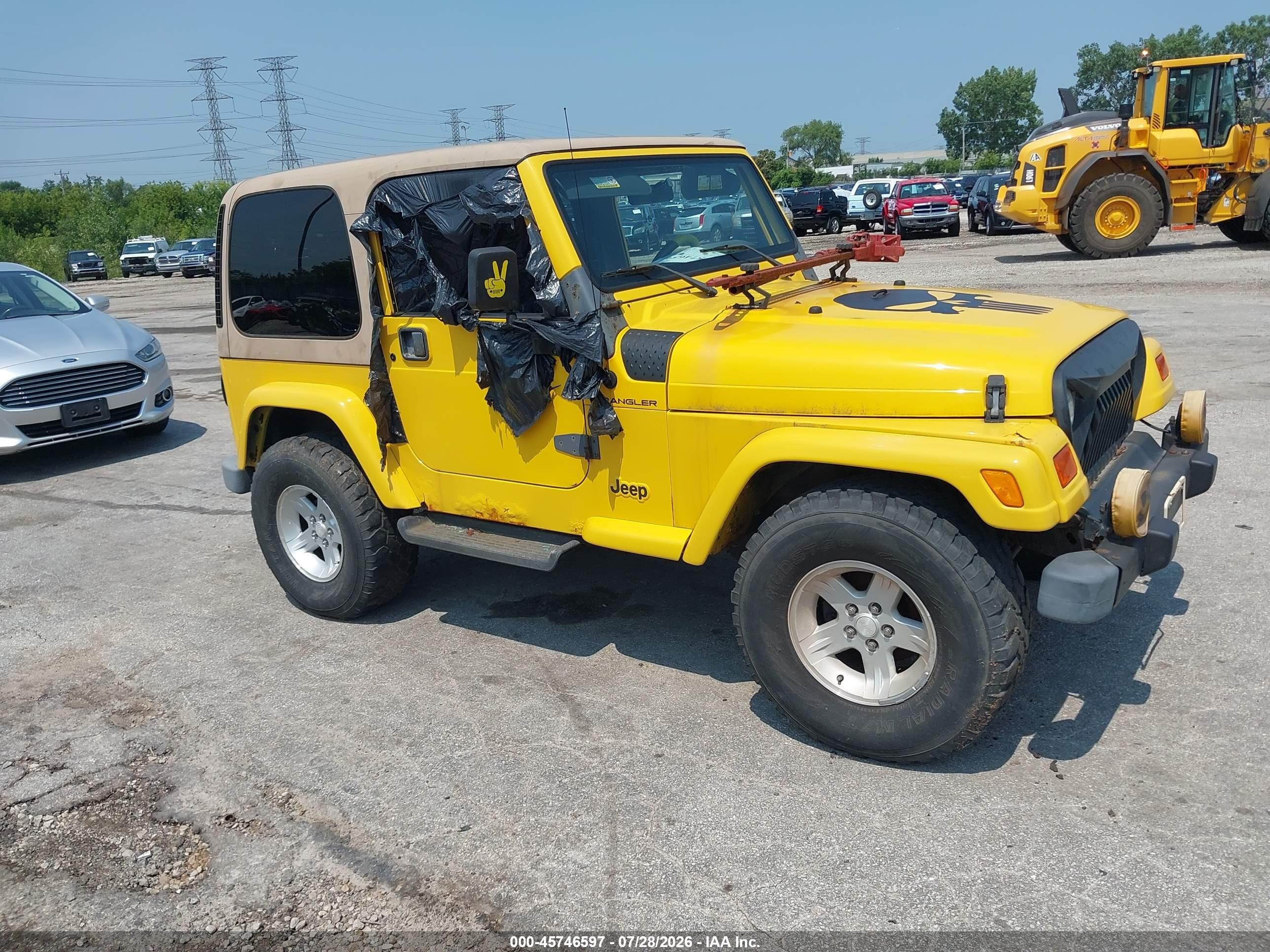 2000 Jeep Wrangler Sport, VIN 1J4FA49S6YP726445 — Normal wear