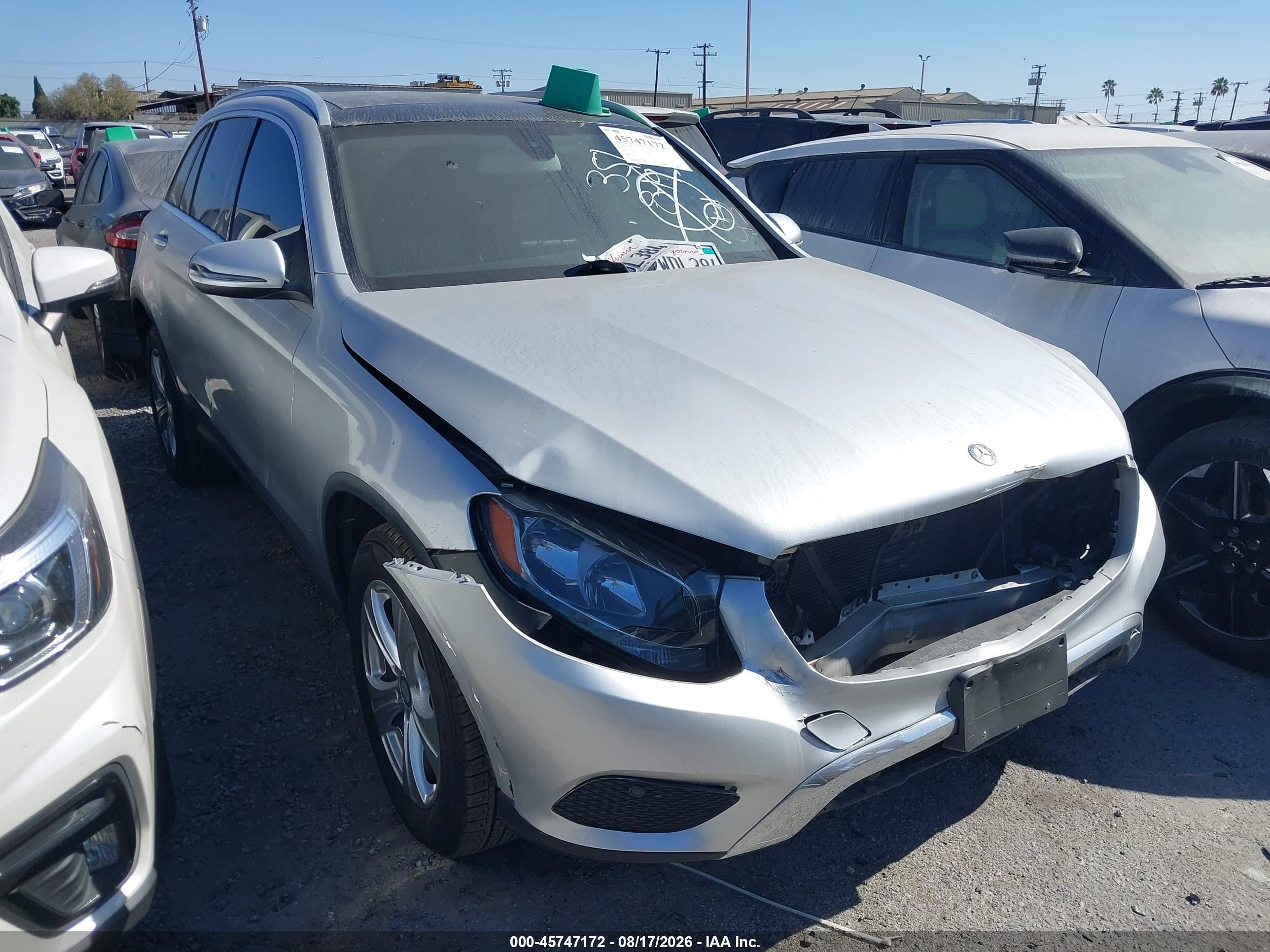 2016 Mercedes-Benz GLC 300, VIN WDC0G4JBXGF011219 — Front end