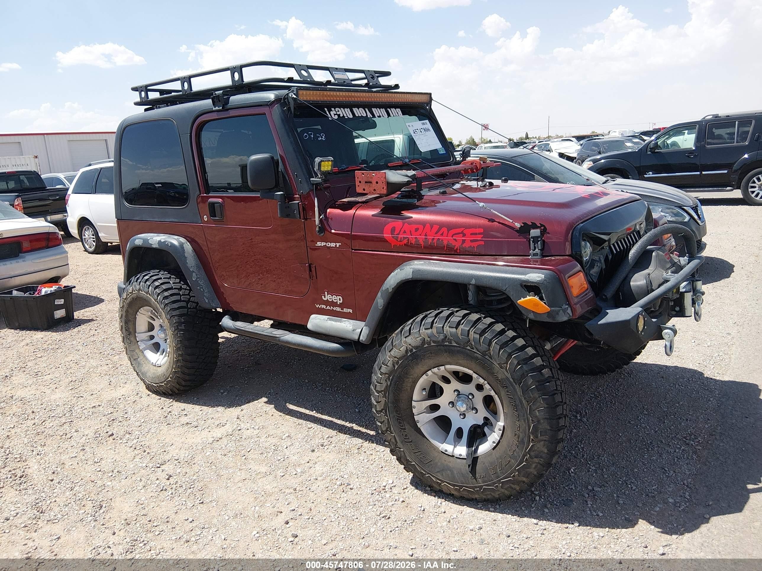 2003 Jeep Wrangler Sport, VIN 1J4FA49S43P327834 — Обычный износ