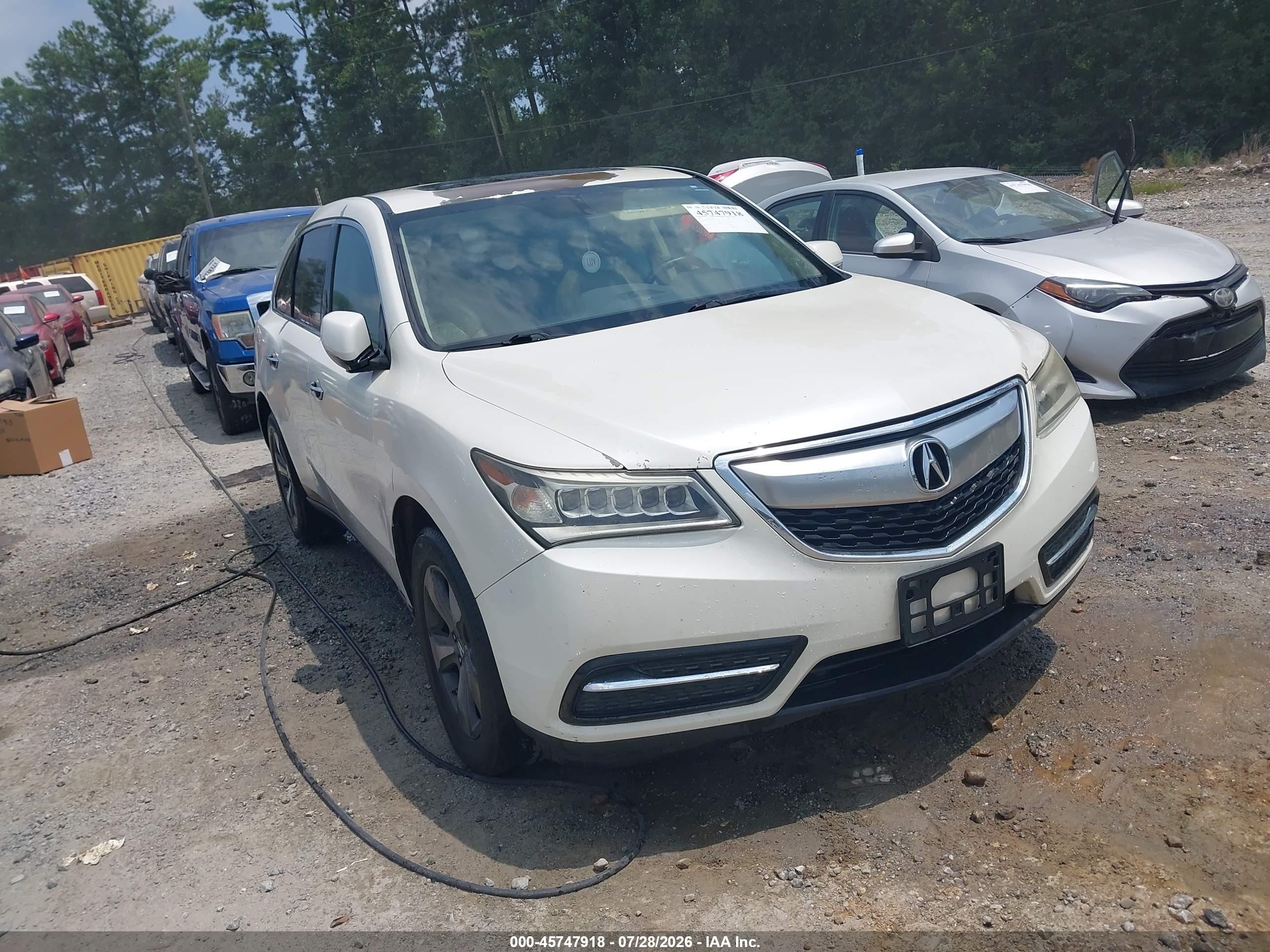 2014 Acura MDX, VIN 5FRYD3H2XEB007432 — Обычный износ