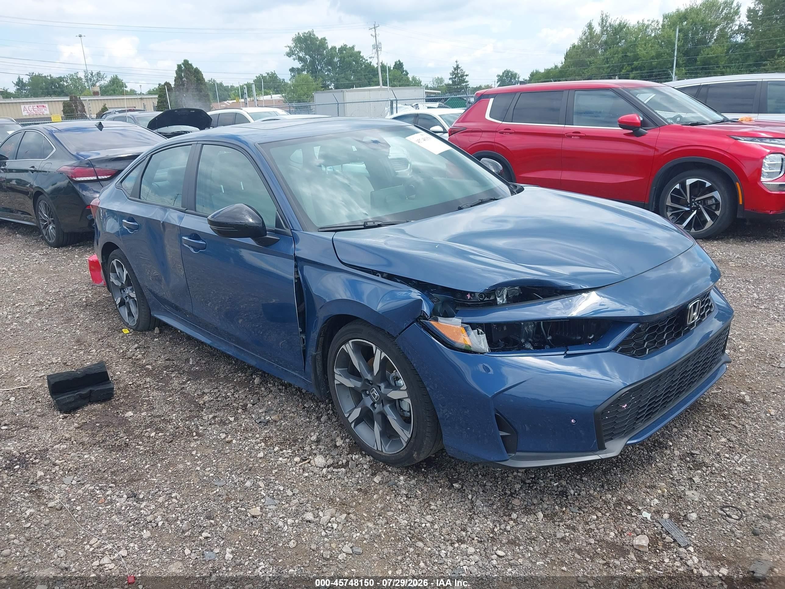 2026 Honda Civic Sport, VIN 2HGFE4F85TH307813 — Front end