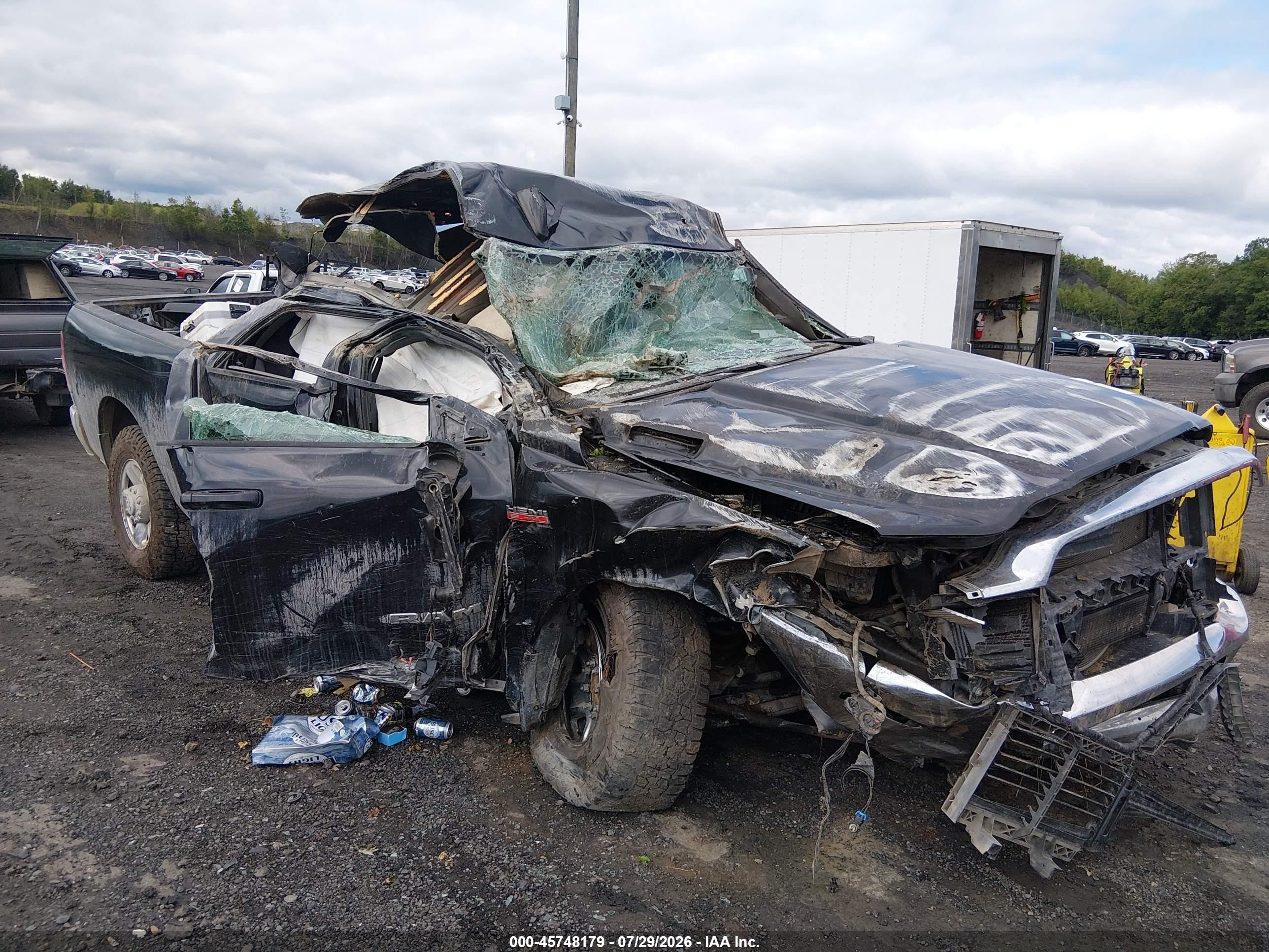 2021 Ram 2500 Big Horn, VIN 3C6UR5DJXMG674320 — Rollover