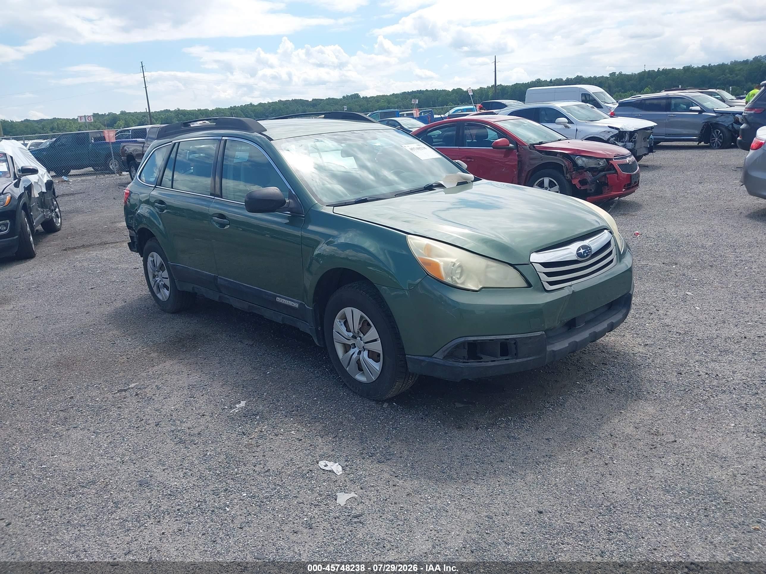 2011 Subaru Outback 2.5i, VIN 4S4BRBAC2B3328195 — Rear end