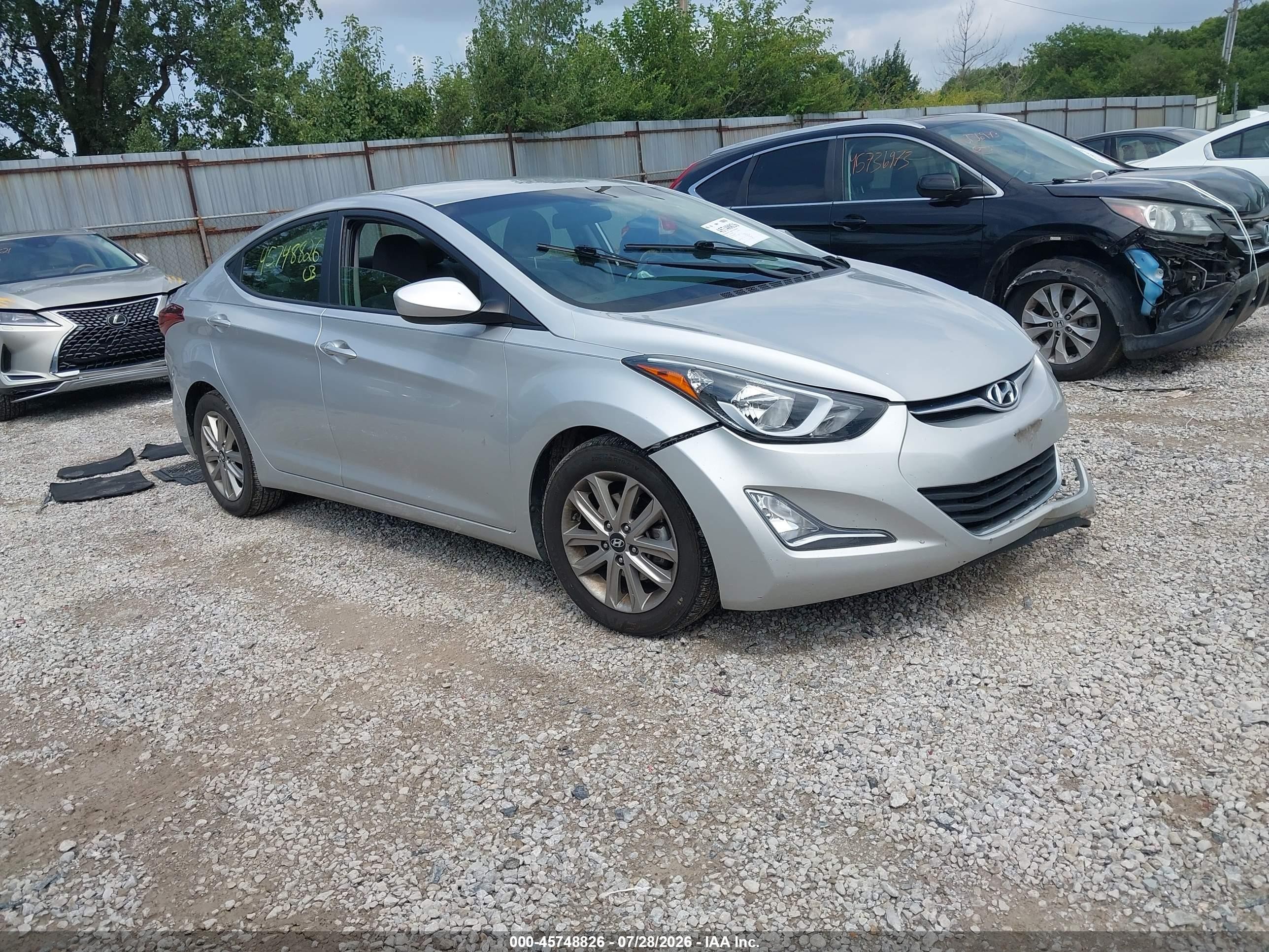 2016 Hyundai Elantra Value Edition, VIN 5NPDH4AE9GH787944 — Front end