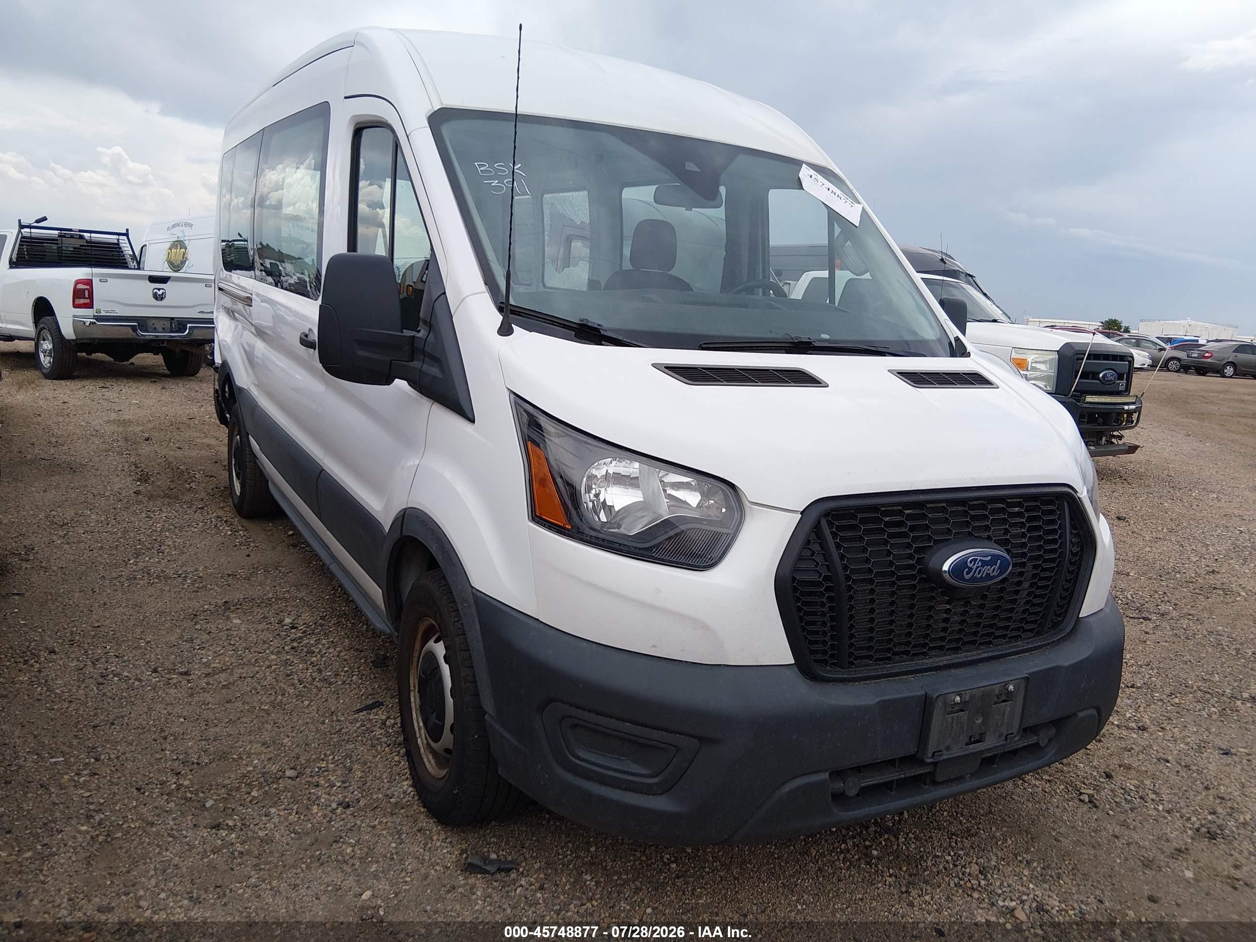 2021 Ford Transit Cargo, VIN 1FTBR1C82MKA74777 — Rear end