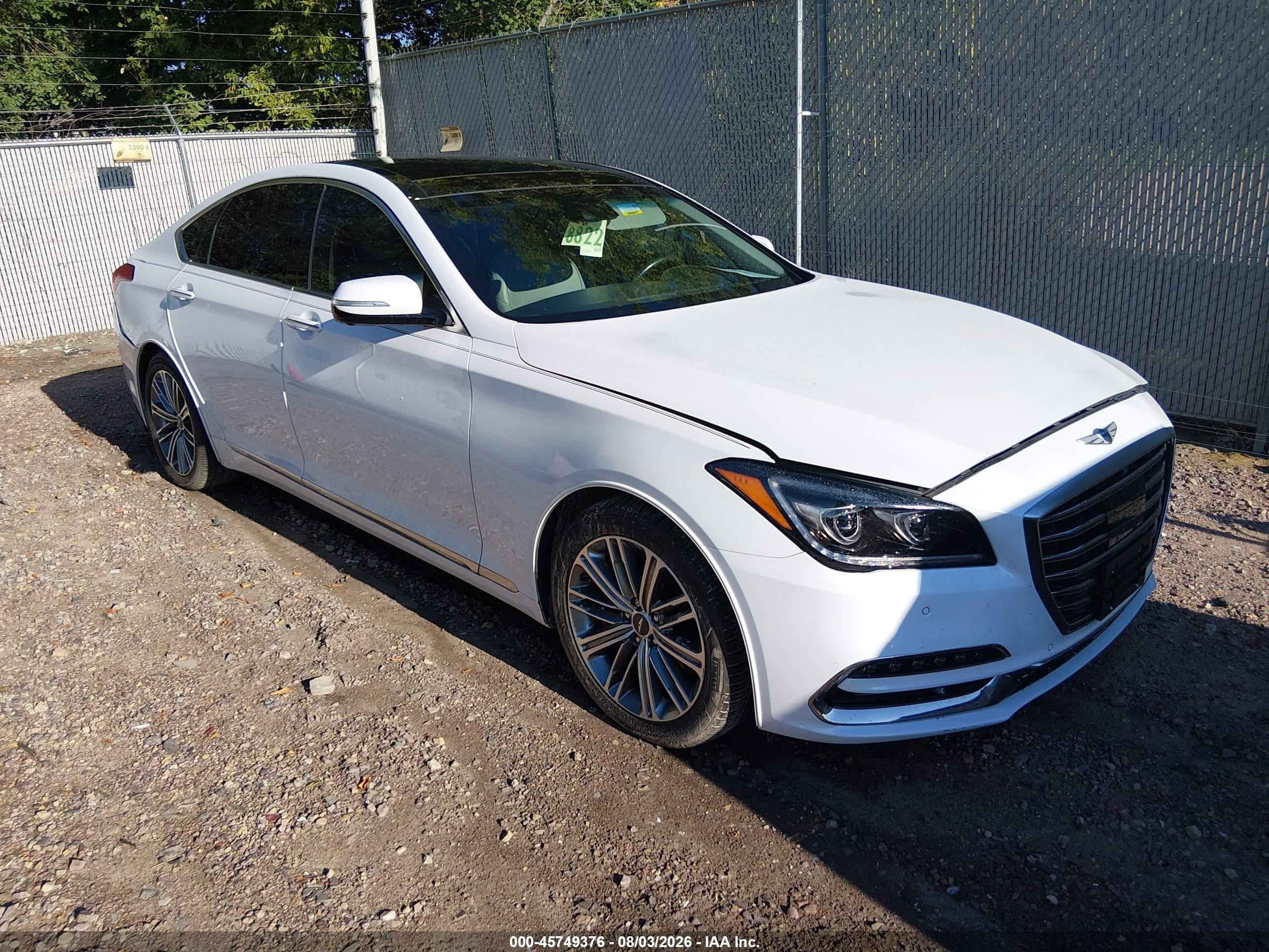 2018 Genesis G80 3.8L, VIN KMHGN4JE6JU236000 — Side