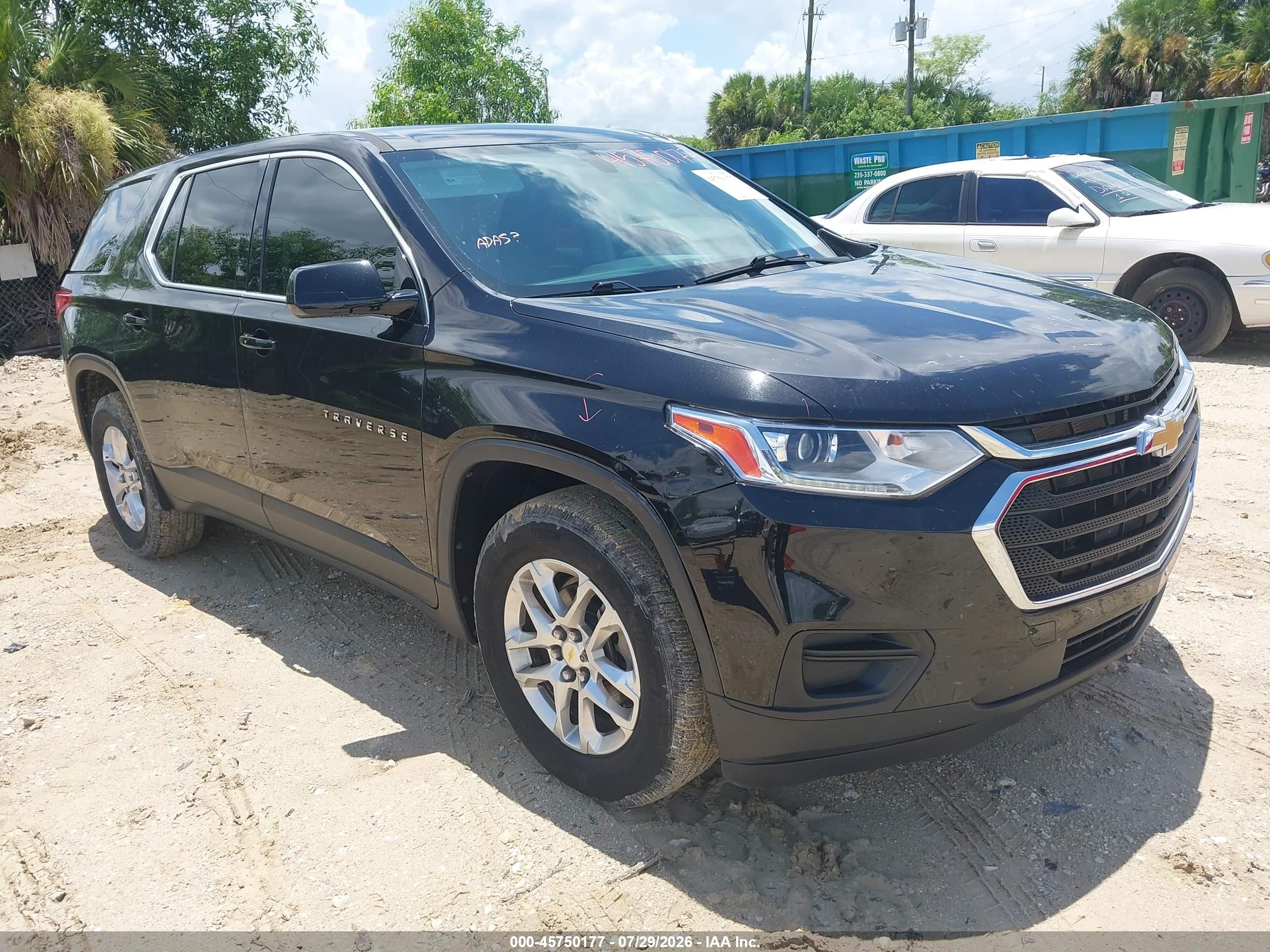 2020 Chevrolet Traverse LS, VIN 1GNERFKW9LJ119753 — Rear end
