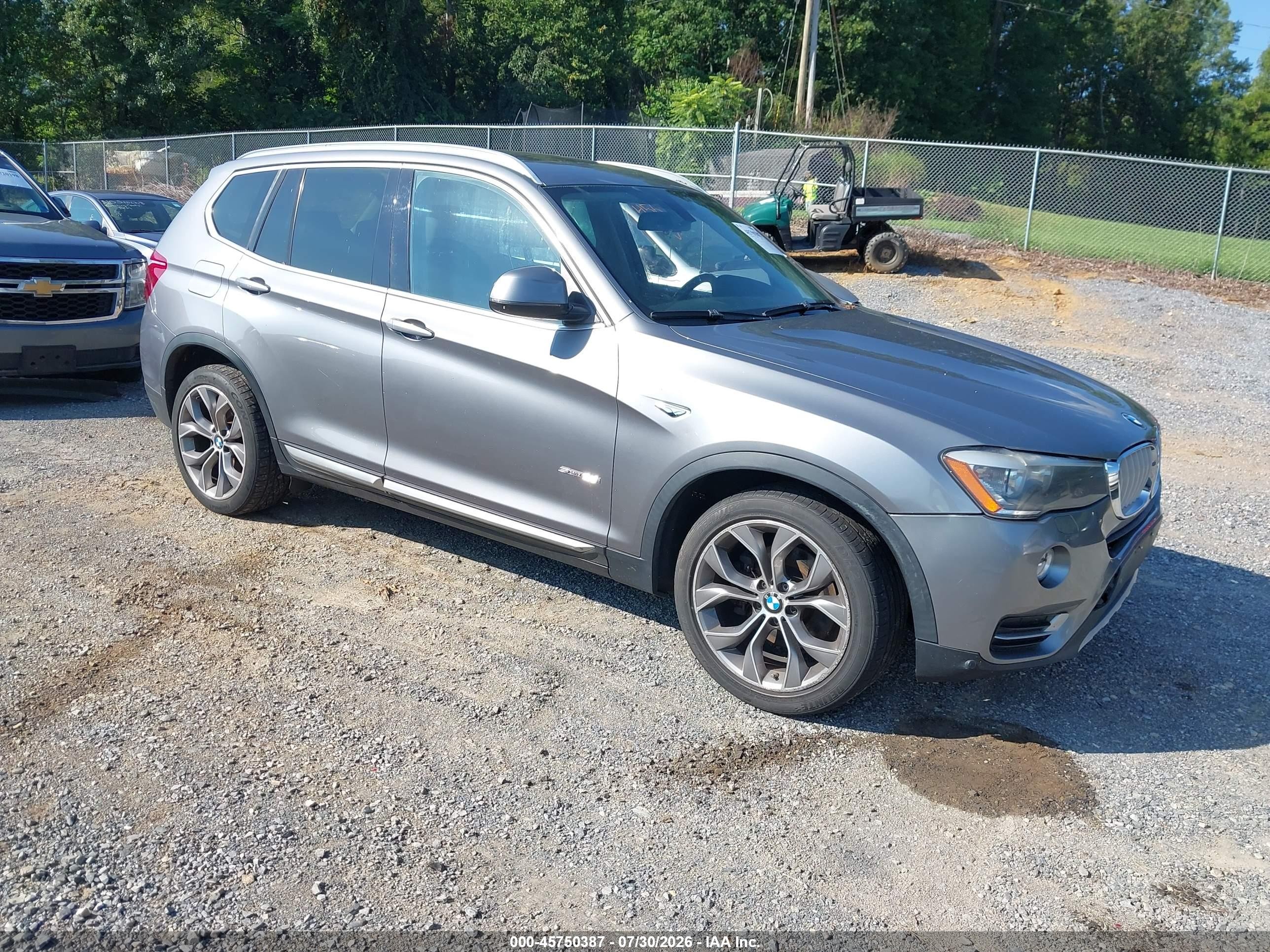 2015 BMW X3 sDrive28i, VIN 5UXWZ7C5XF0F75720 — Rear end