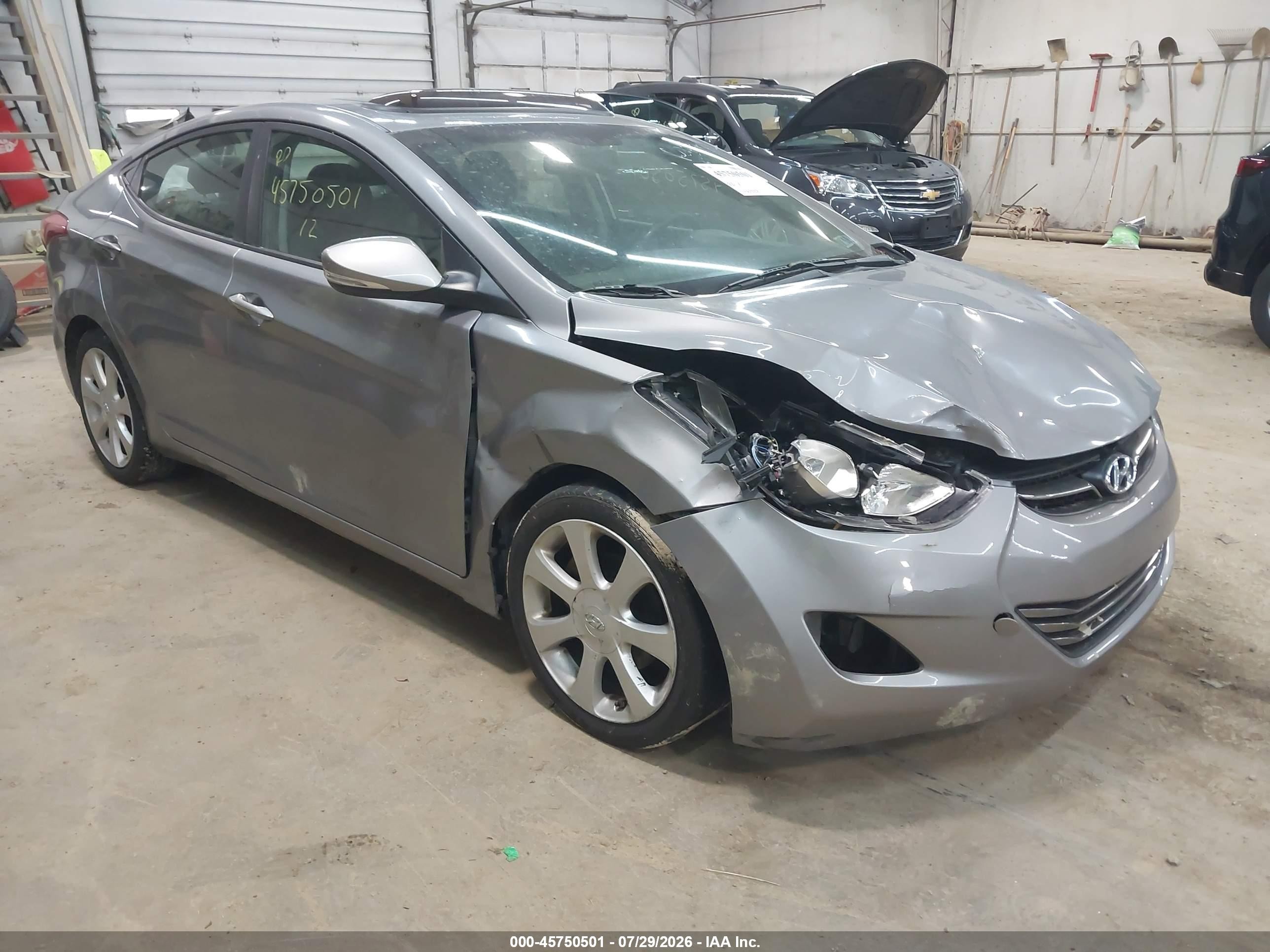 2012 Hyundai Elantra Limited, VIN KMHDH4AE1CU380535 — Normal wear