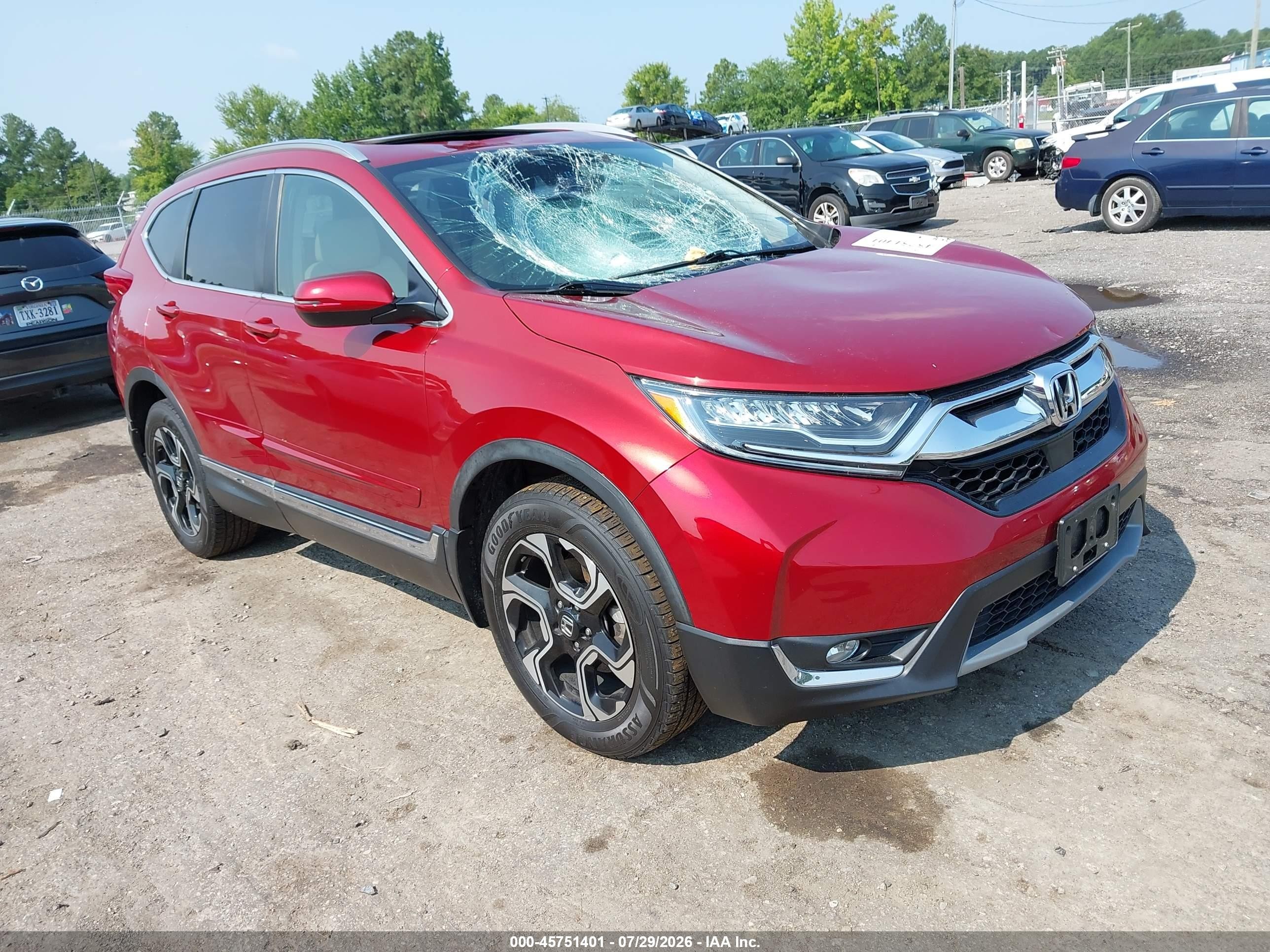 2018 Honda CR-V Touring, VIN 2HKRW2H98JH683008 — Roof
