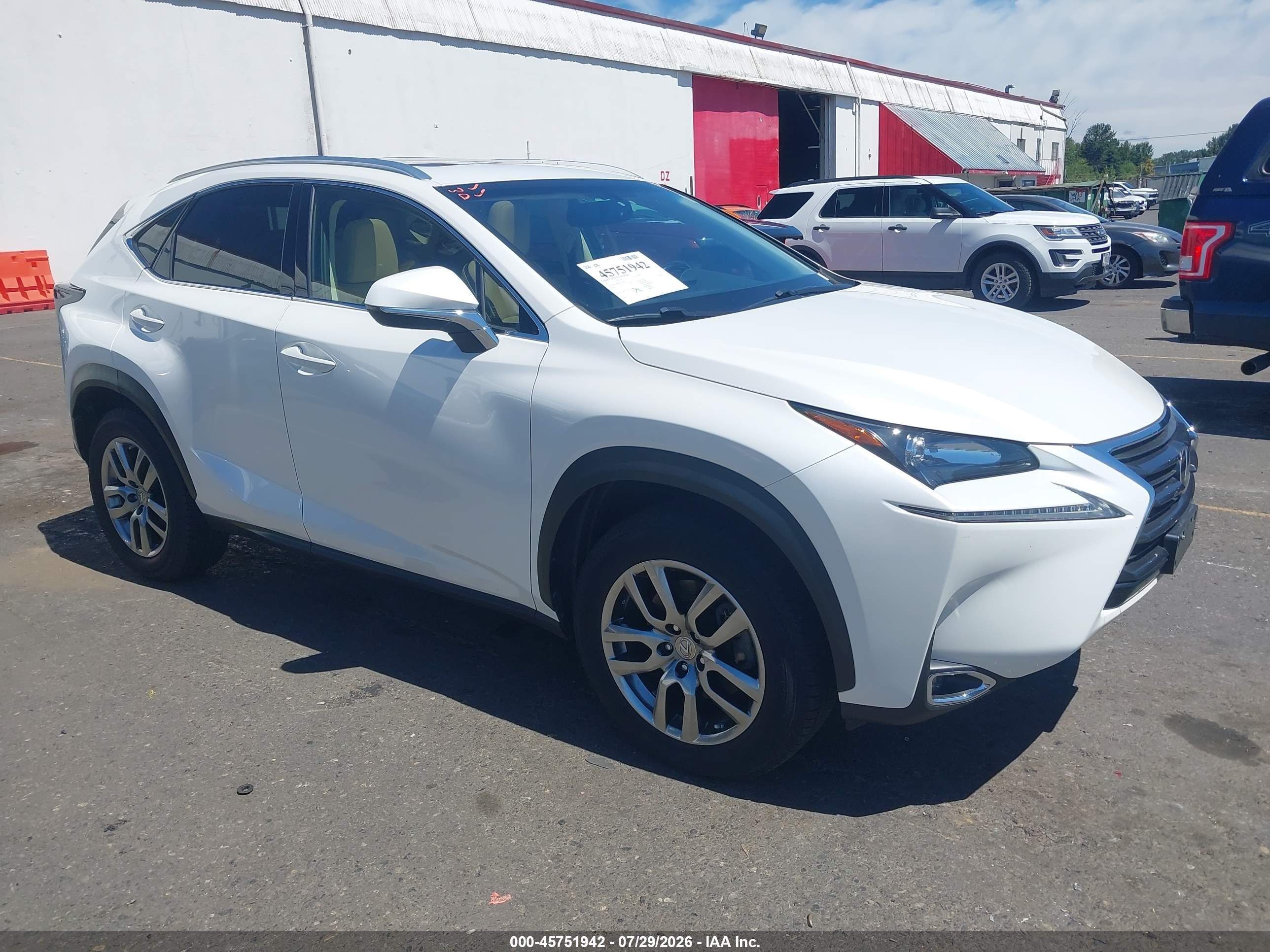 2015 Lexus NX 200t, VIN JTJBARBZ6F2030569 — Not stated