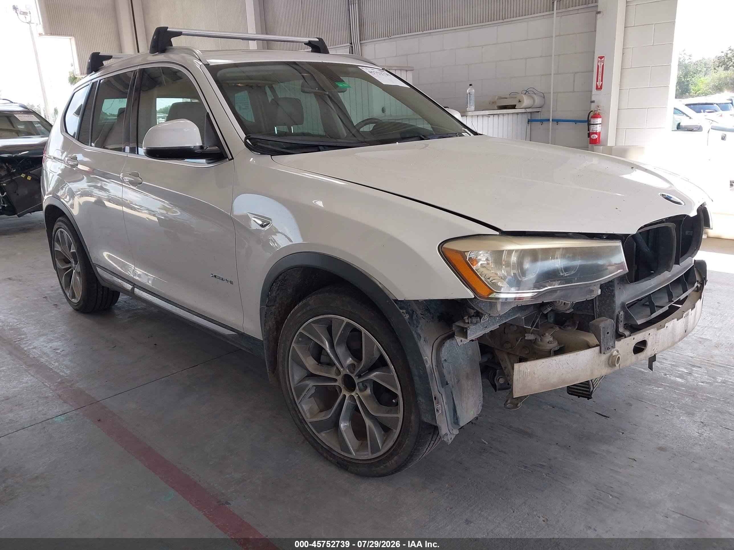 2017 BMW X3 xDrive28i, VIN 5UXWX9C33H0W73200 — Front end