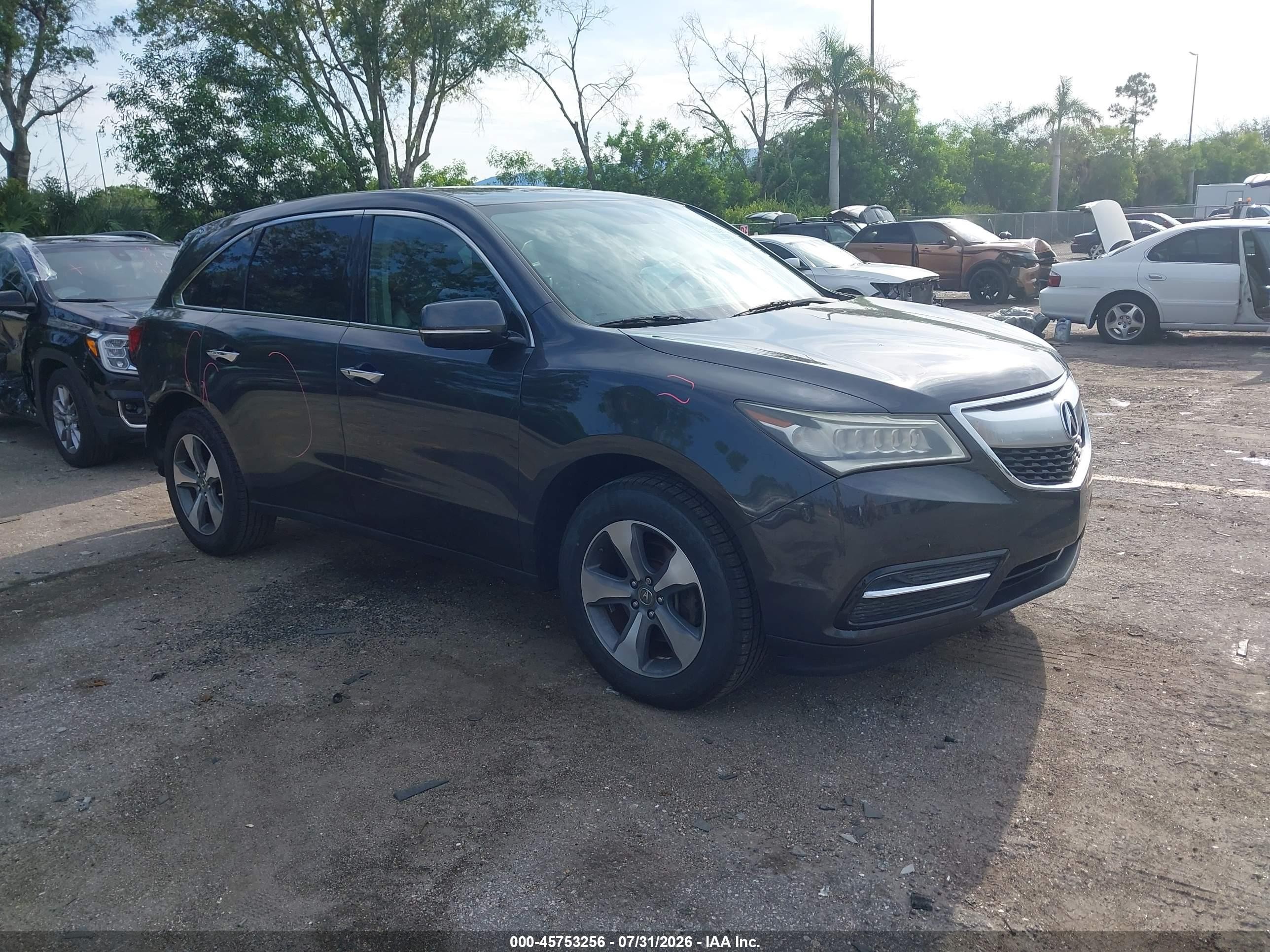 2016 Acura MDX, VIN 5FRYD3H26GB018009 — Rear end