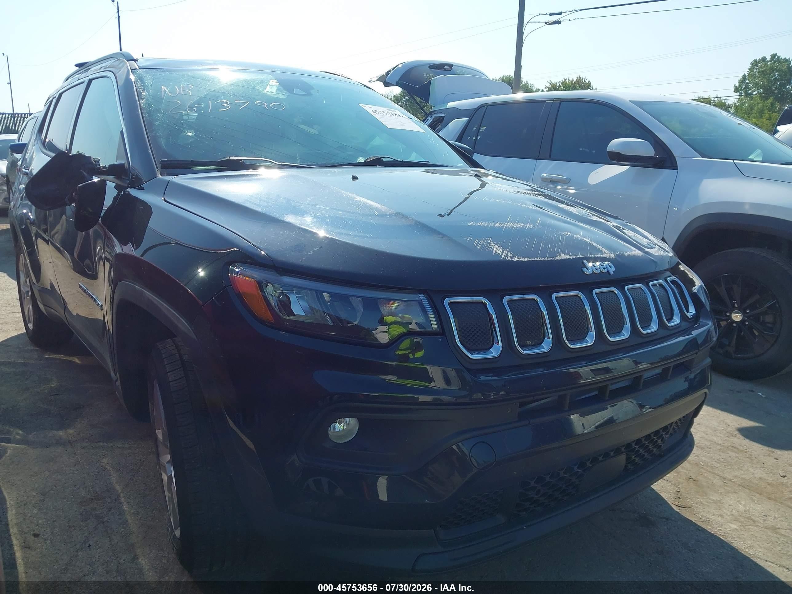 2022 Jeep Compass Latitude, VIN 3C4NJDBB2NT216659 — Rollover