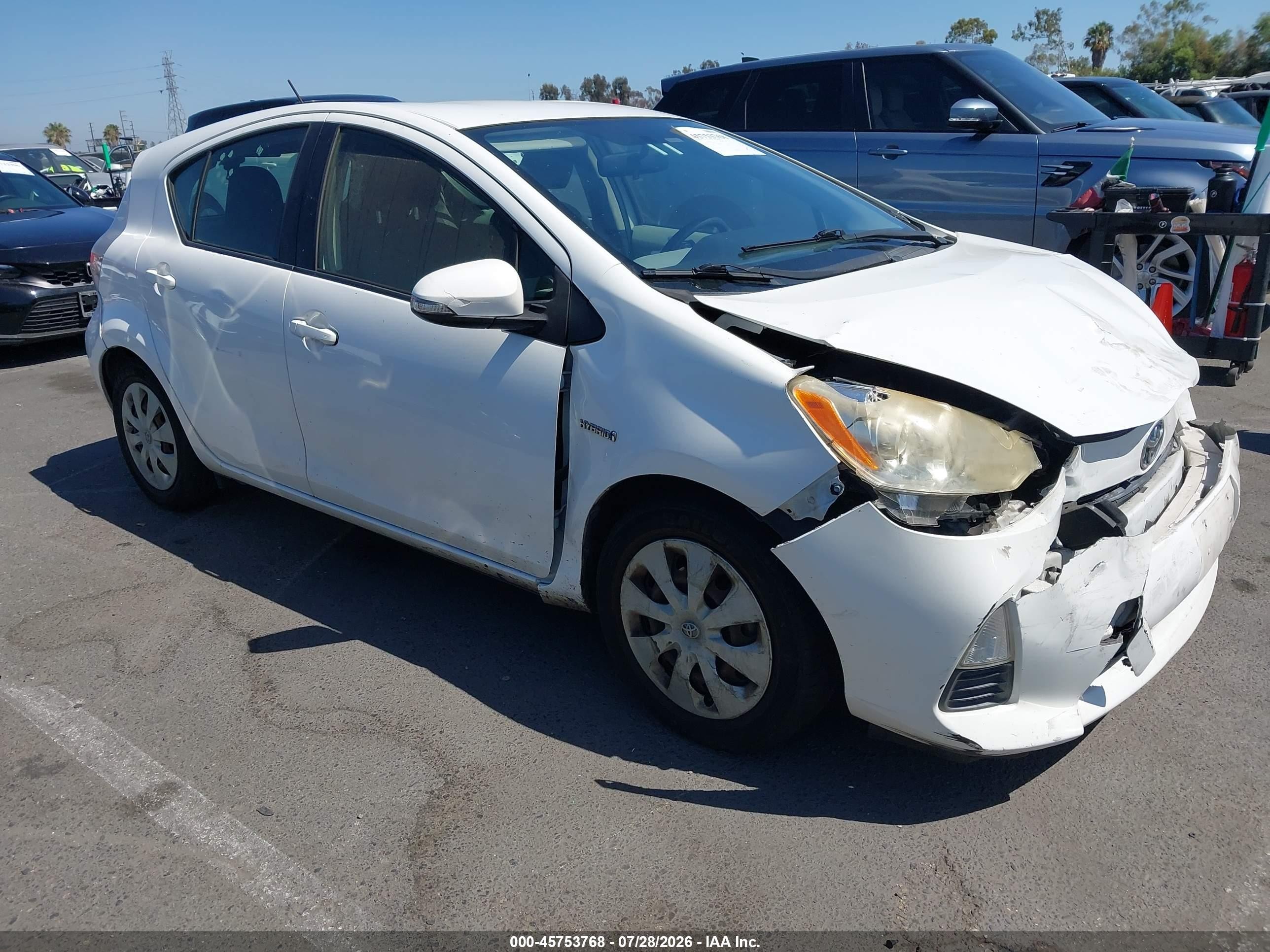2012 Toyota Prius Two, VIN JTDKDTB37C1509880 — Normal wear