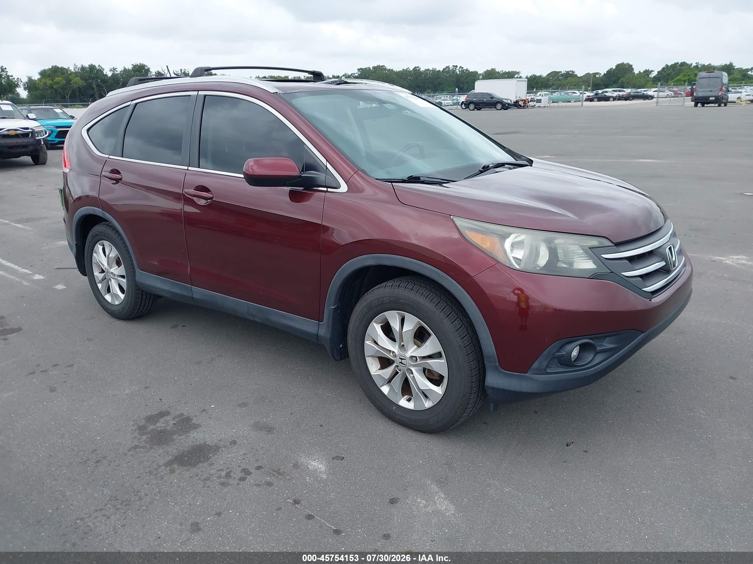 2014 Honda CR-V EX-L, VIN 5J6RM3H72EL007479 — Roof