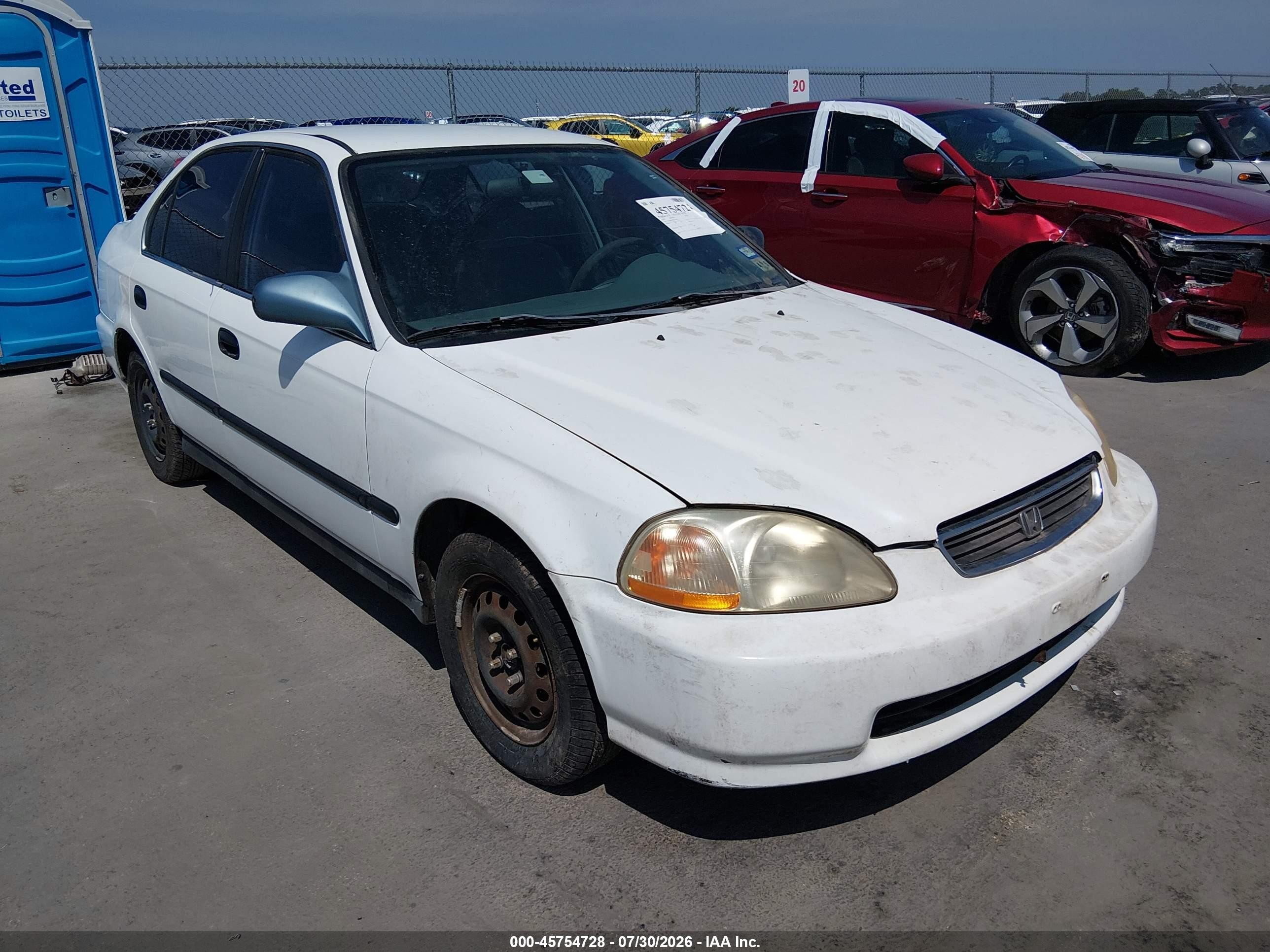 1998 Honda Civic LX, VIN 1HGEJ6678WL052673 — Normal wear