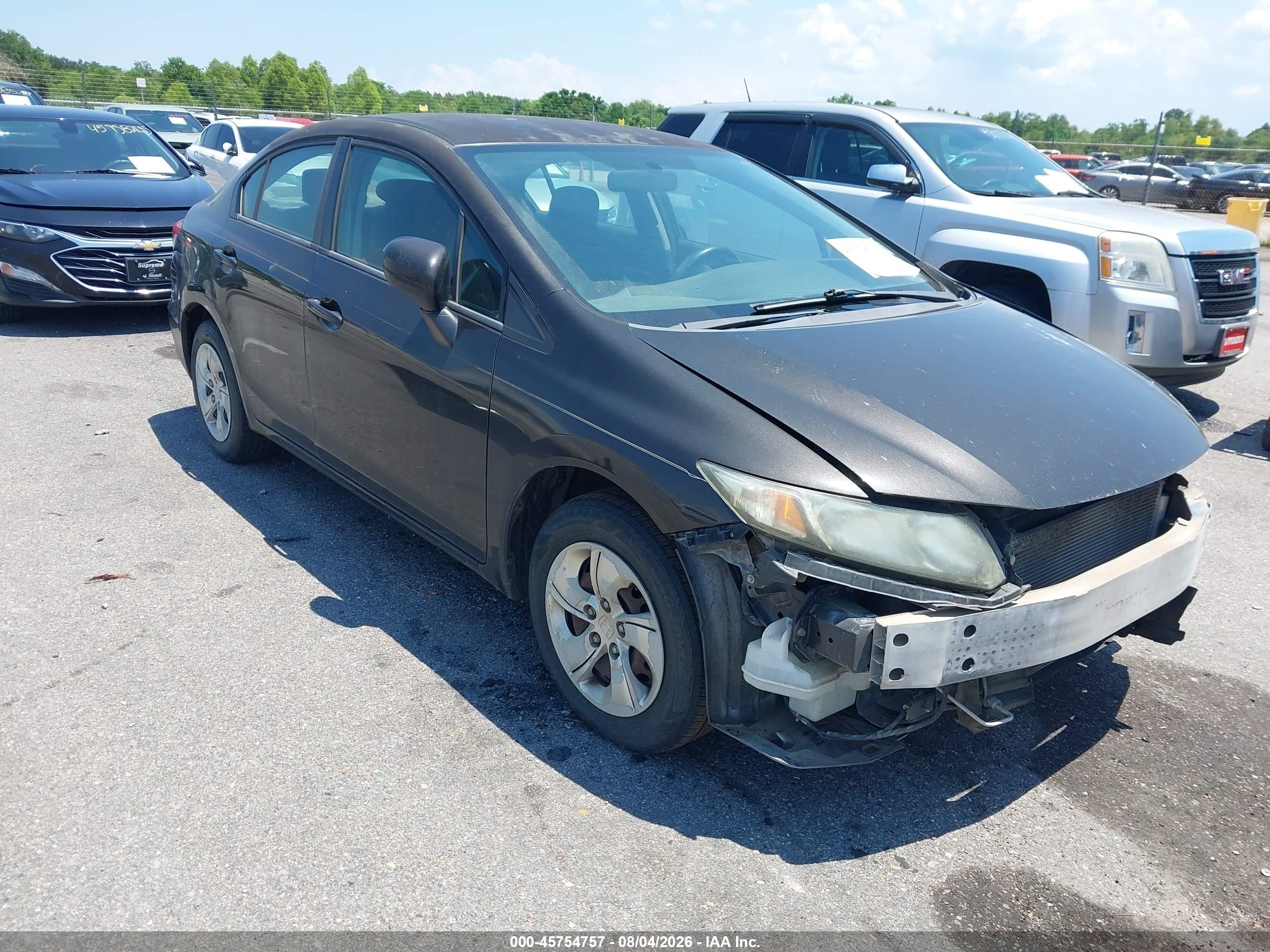 2014 Honda Civic LX, VIN 2HGFB2F58EH517022 — Front end