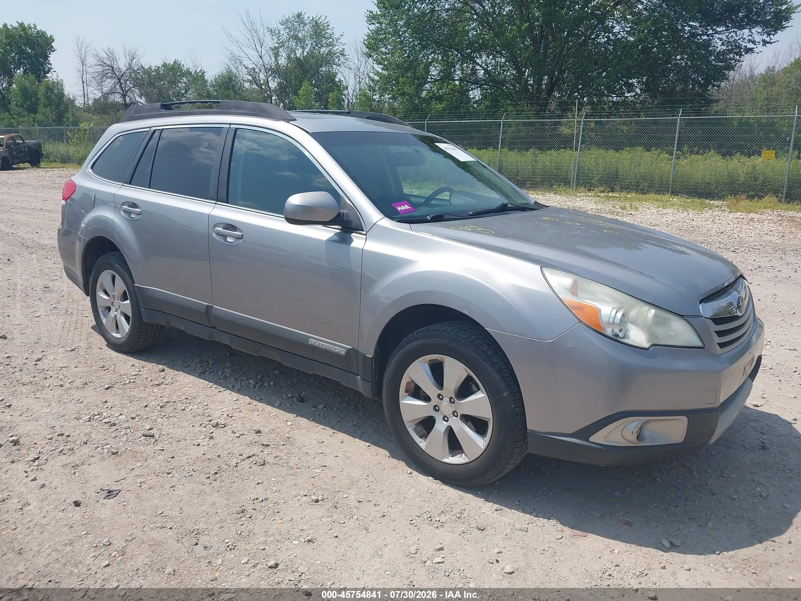 2011 Subaru Outback Limited Power Moon, VIN 4S4BRBLC7B3402210 — Hail